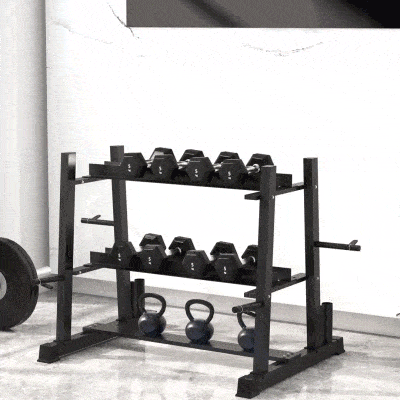 SPORTNOW Rastrelliera per Manubri in Acciaio a 4 Aste Regolabili