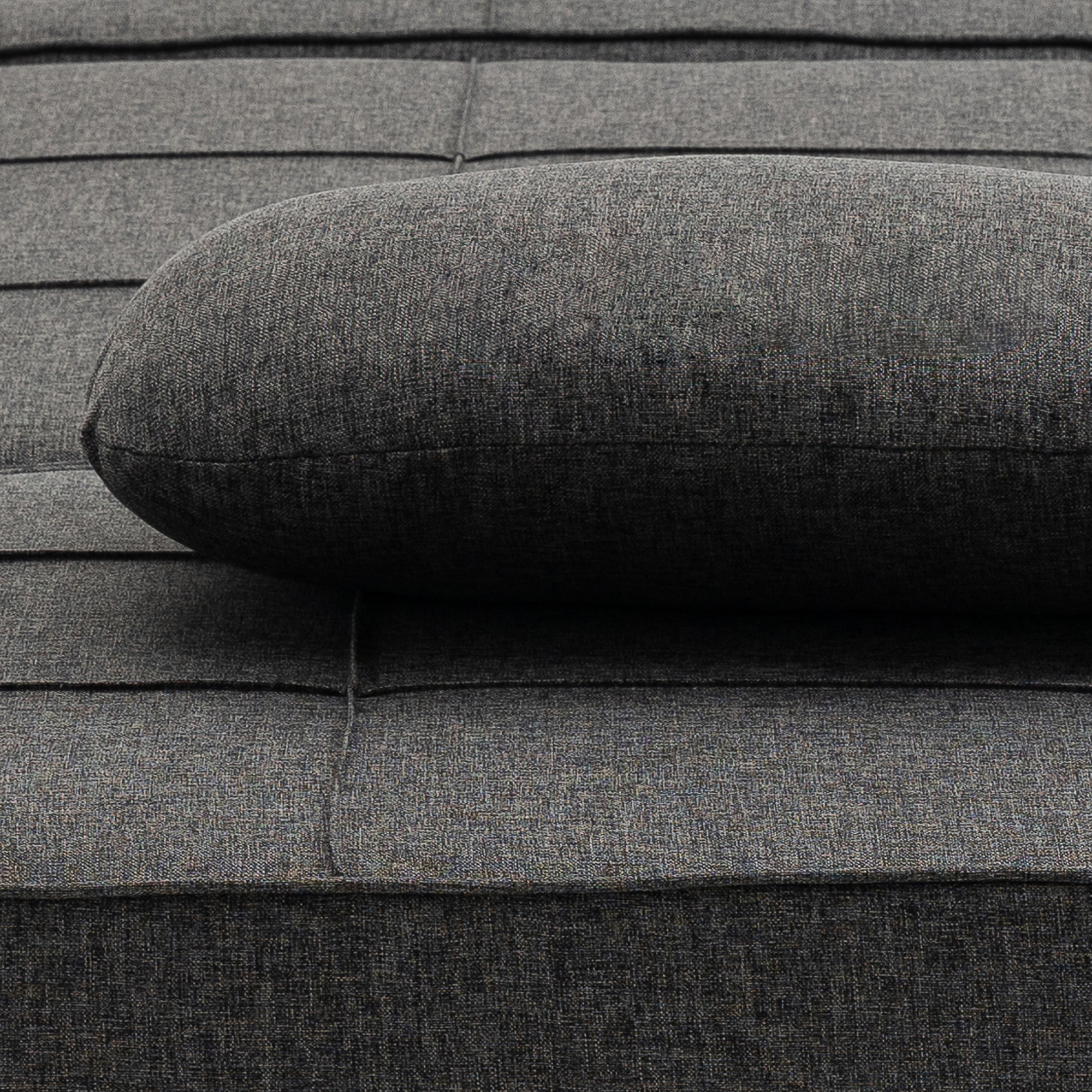  Taburet Pat Individual 3 in 1 cu Spatar Reglabil pe 5 Nivele si Perna Suplimentara, 95x179x78 cm, Gri [7]