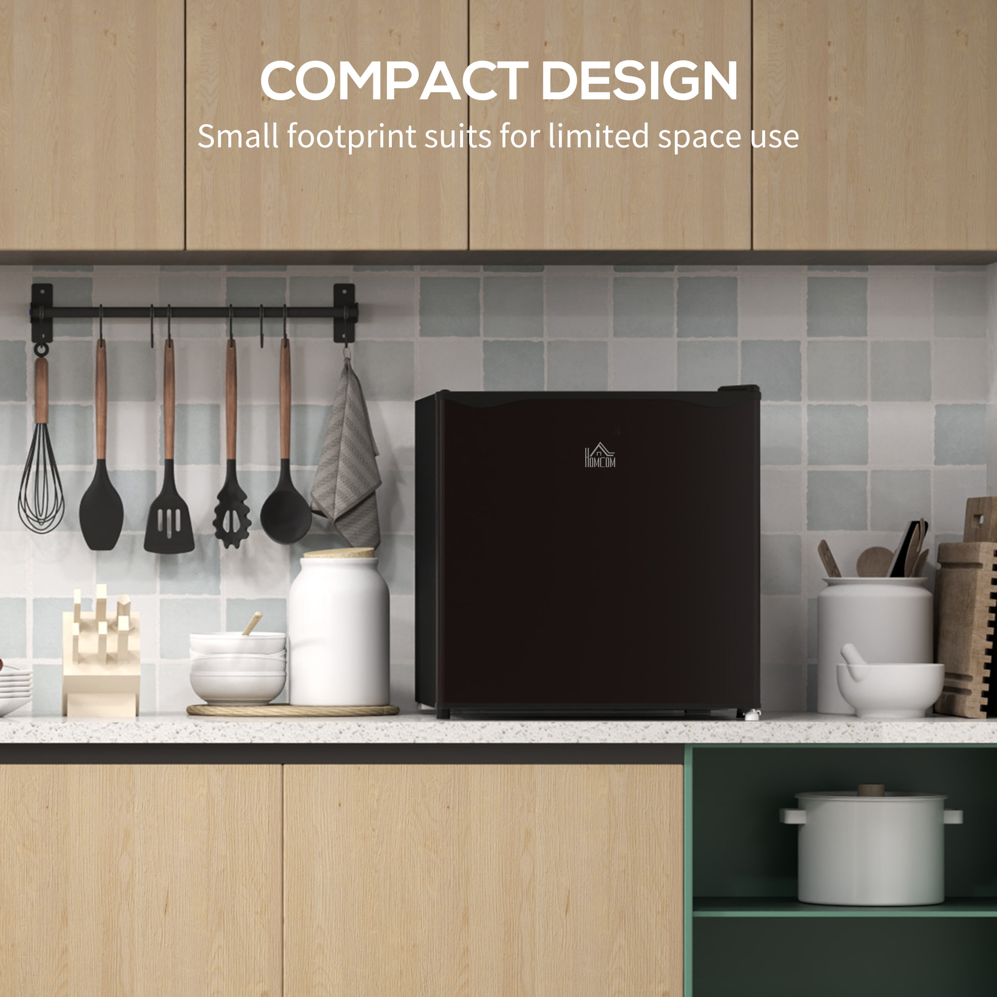 HOMCOM 35L Mini Freezer, -24℃ to -14℃ Temperature Black 5