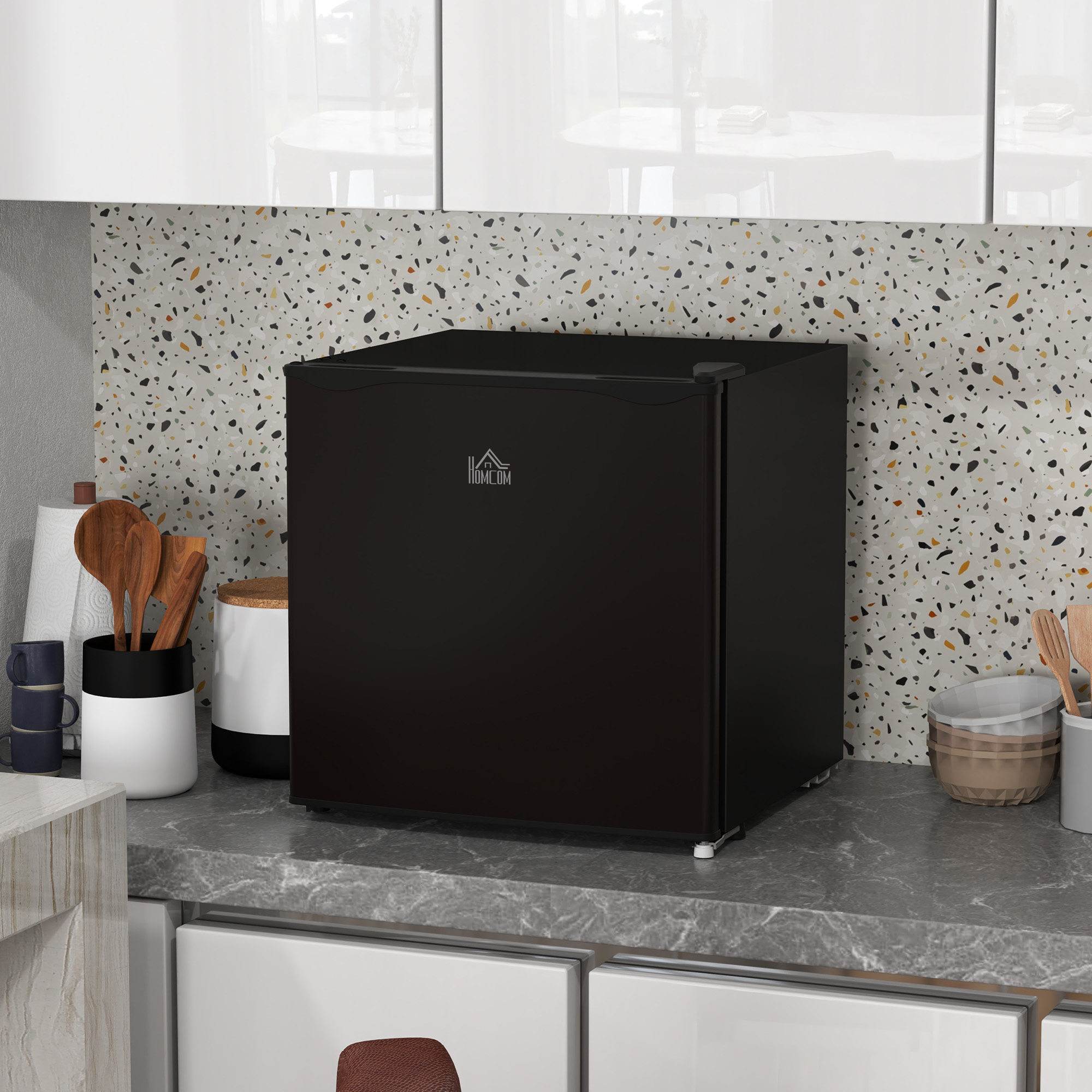 HOMCOM 35L Mini Freezer, -24℃ to -14℃ Temperature Black 2