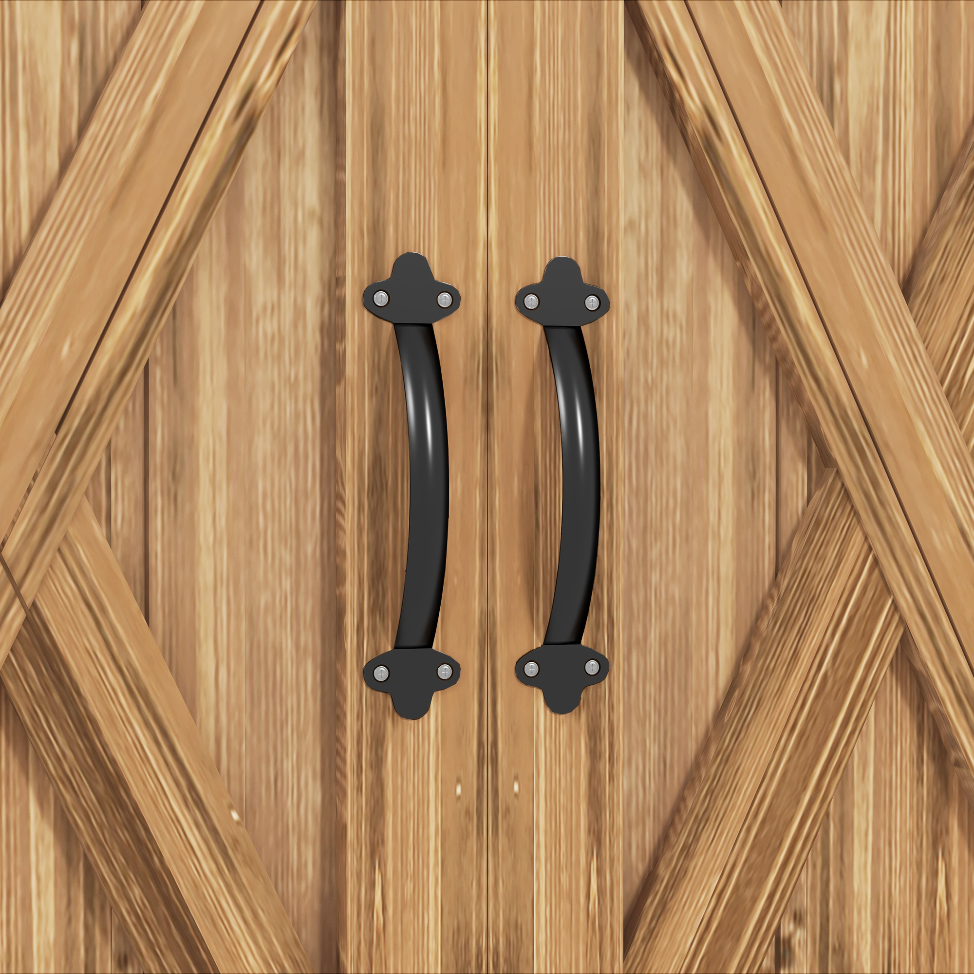  Casuta de Gradina din Lemn cu 2 Usi si Manere in Stil Rustic, 77x55x72 cm, Maro [8]