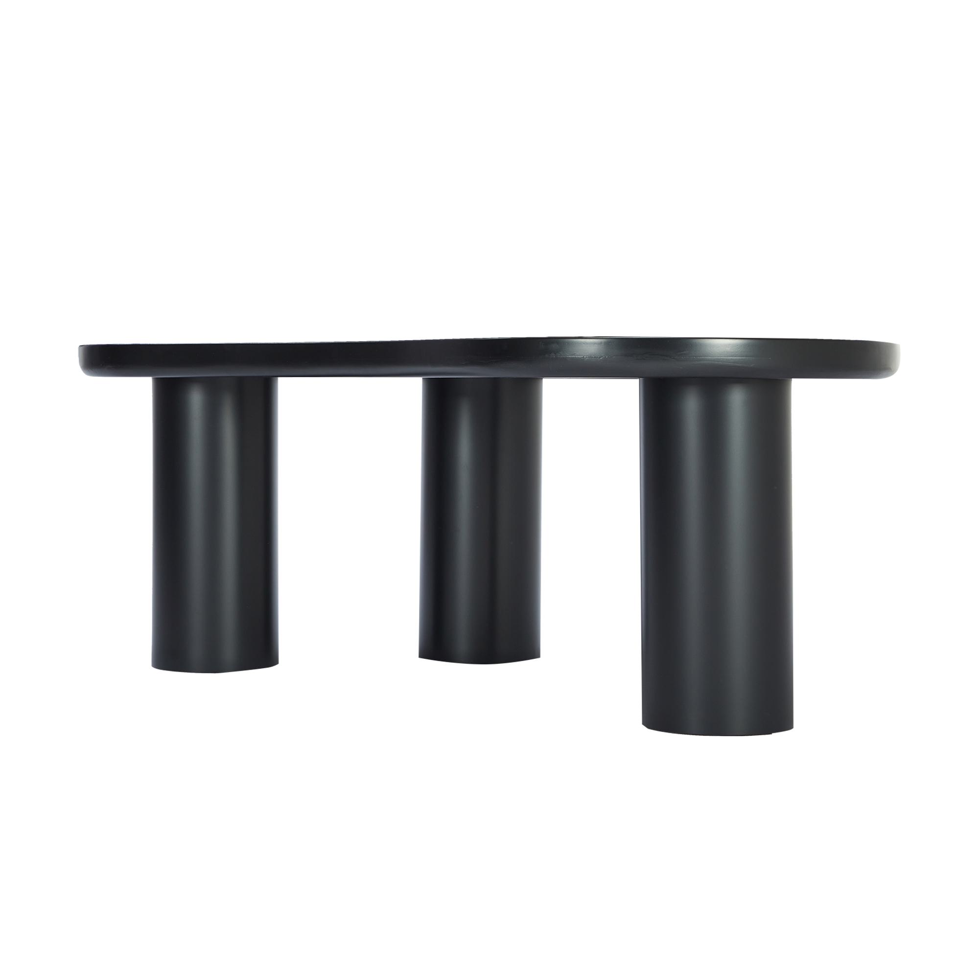 Tavolino irregolare a forma di nuvola con 2 sgabelli - 97 x 67 x 32 cm - Piano