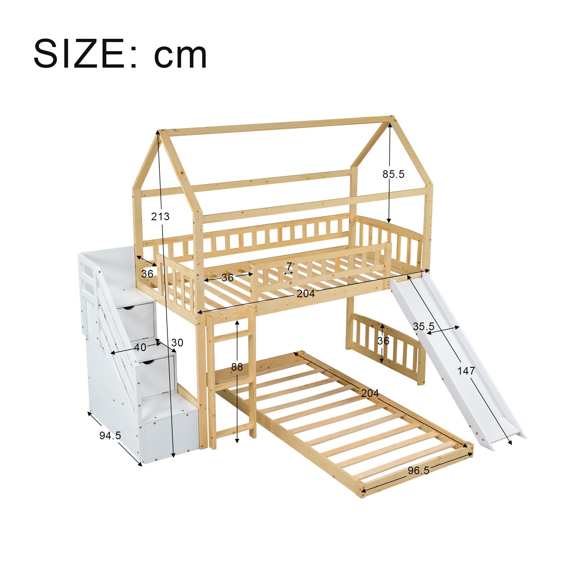Azkoeesy Lettino imbottito 90 x 200 cm con letto estraibile e cassetto