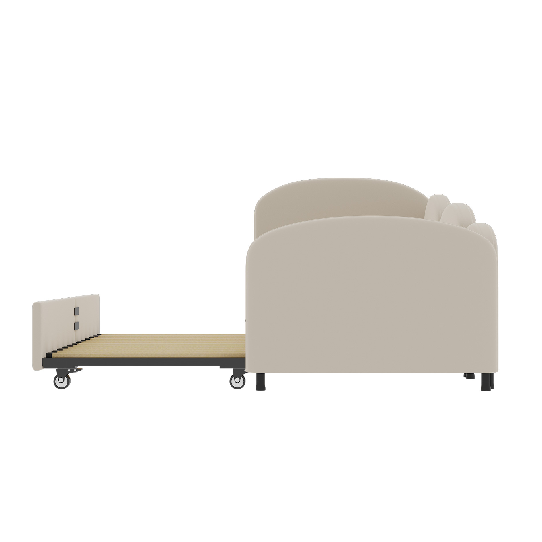 Daybed 90 x 200 cm, letto estraibile con due cassetti, divano letto, letto singolo | Leroy Merlin