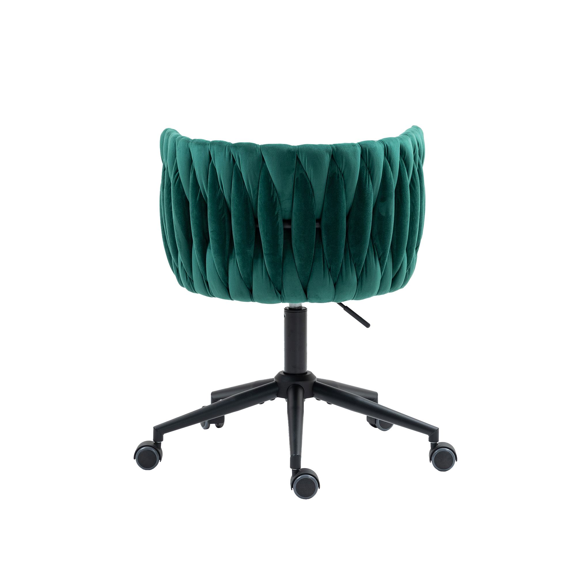 HOMASIS Sedia da ufficio ergonomica, regolabile in altezza, girevole a 360°, in peluche imbottito, per ufficio, studio, sartoria, bianco