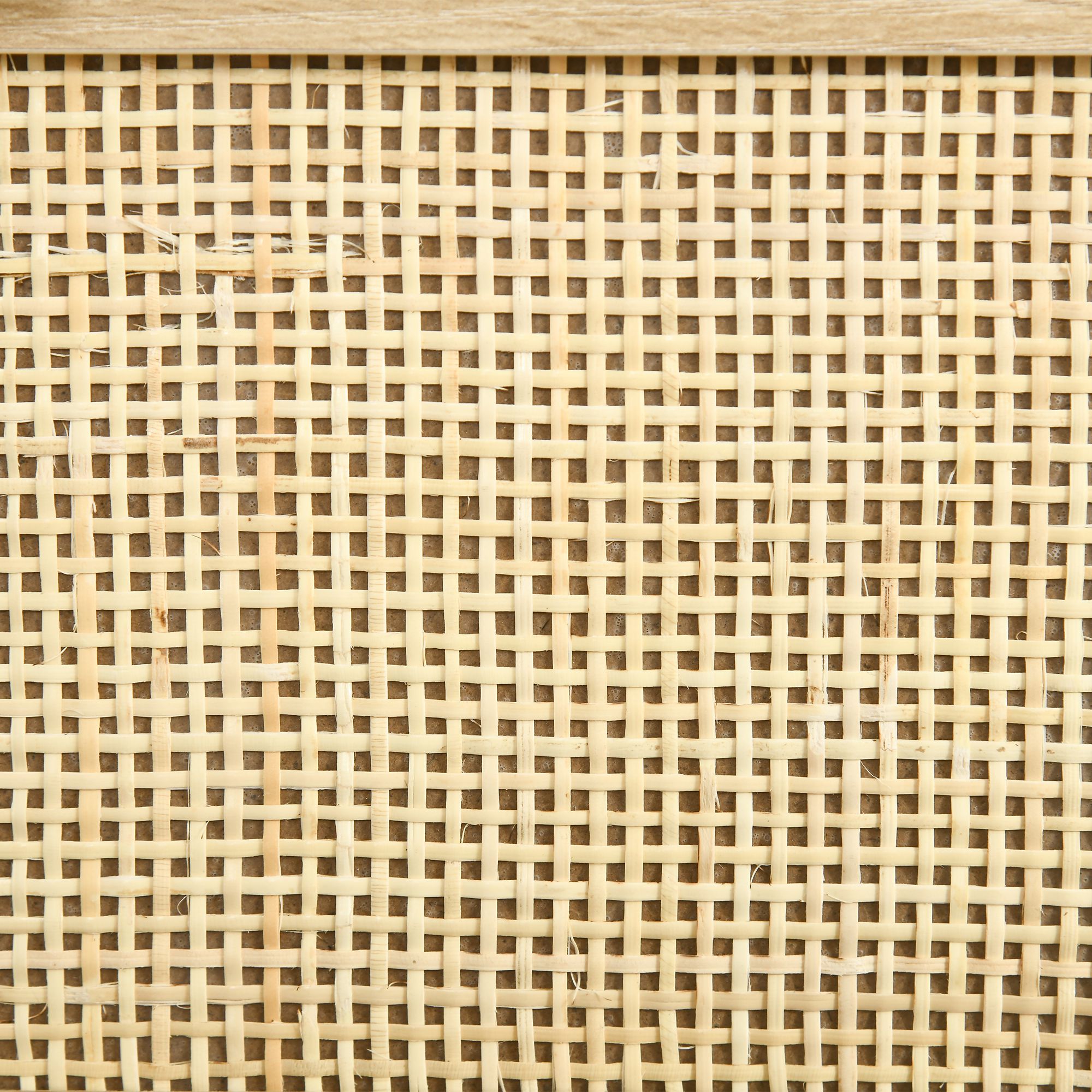  Comoda cu 4 Sertare din PAL si Ratan pentru Living si Dormitor, 80x38x80 cm [6]