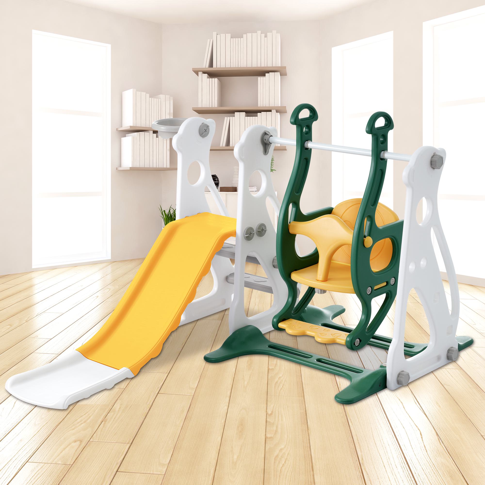 Structure Jeux Exterieur Enfant Toboggan Pour Enfants Avec Balançoire,4