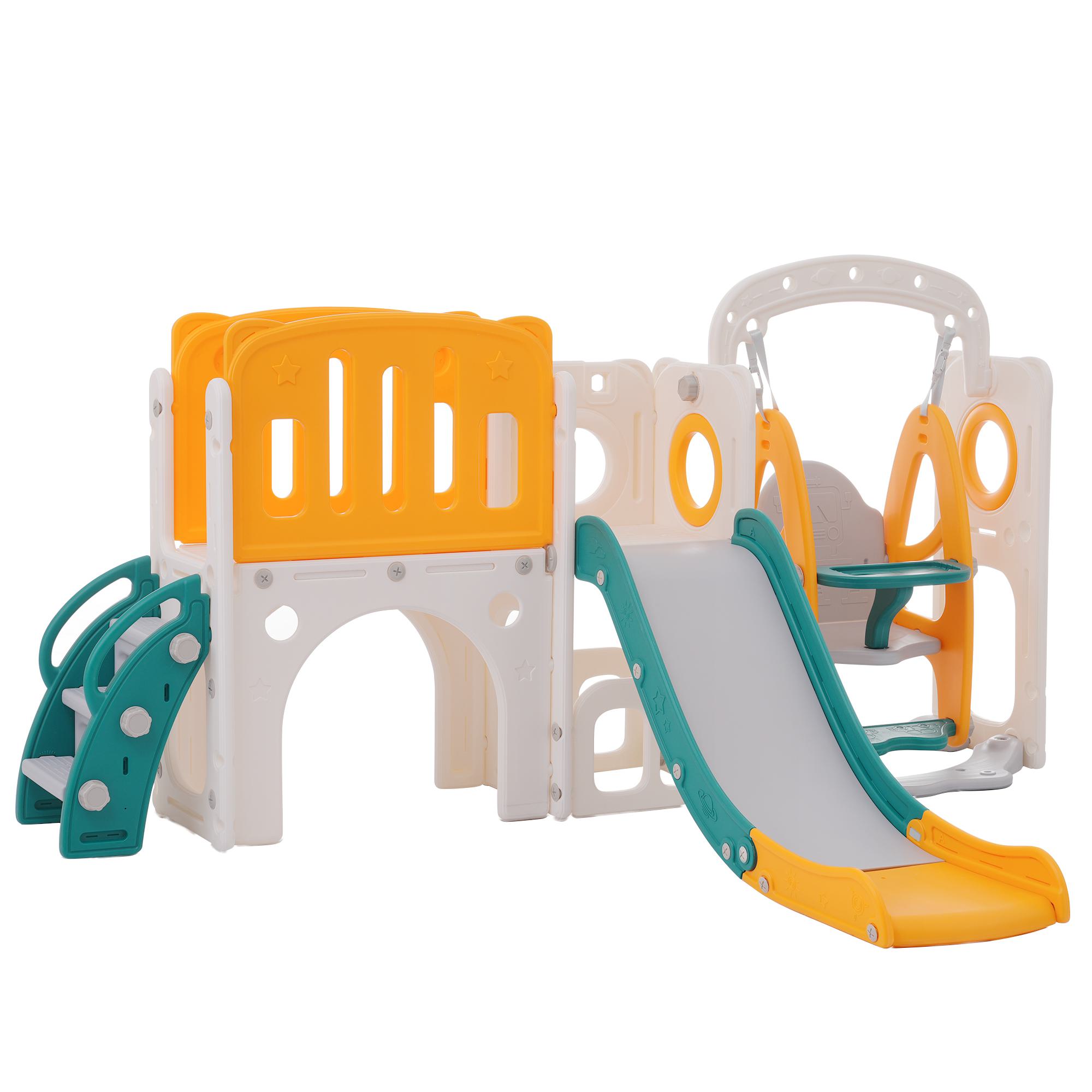 Gioco Da Giardino WICKEY TinyCabin Con Altalena E Scivolo Blu