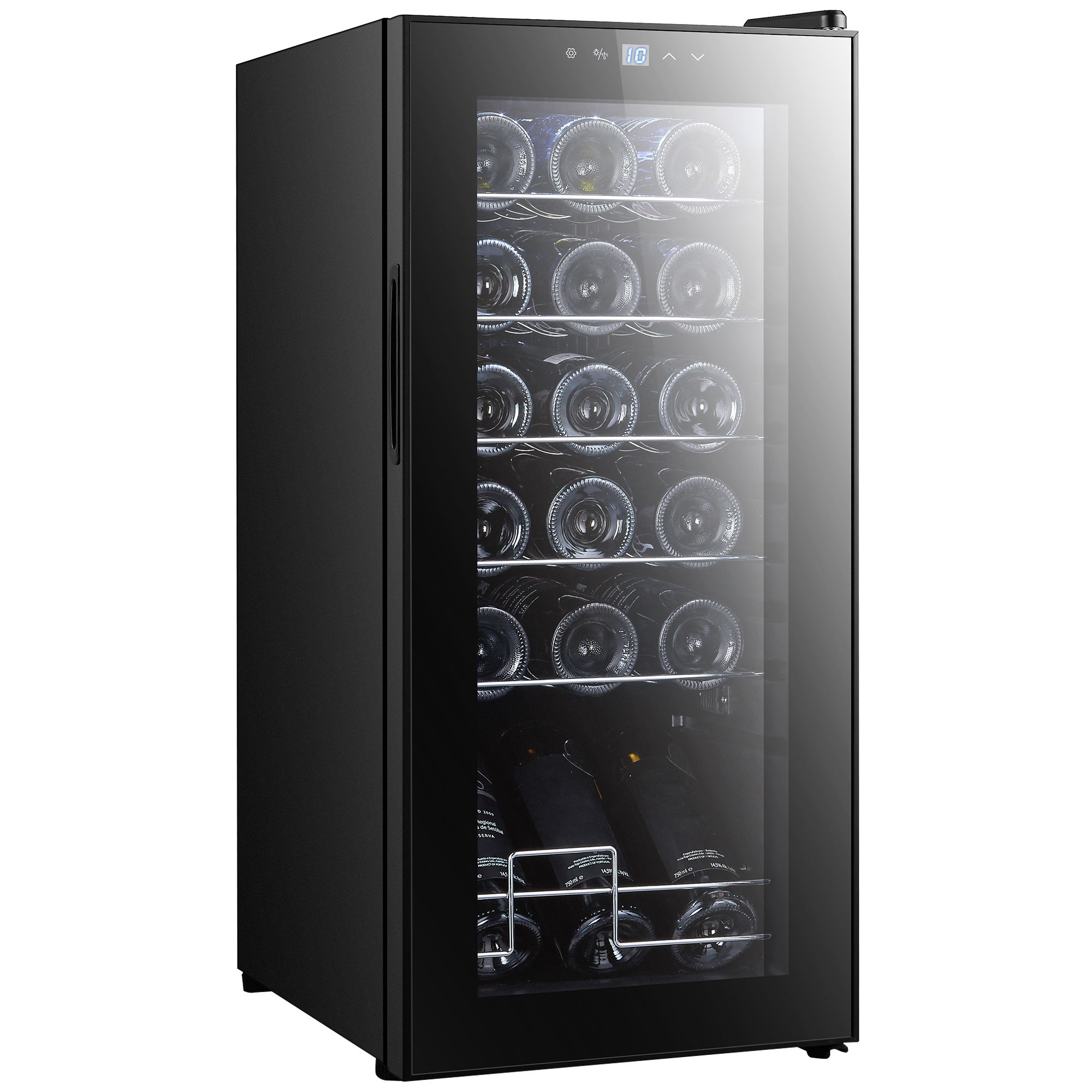 HOMCOM Cantinetta Frigorifero per 18 Bottiglie con Luce LED | Italy