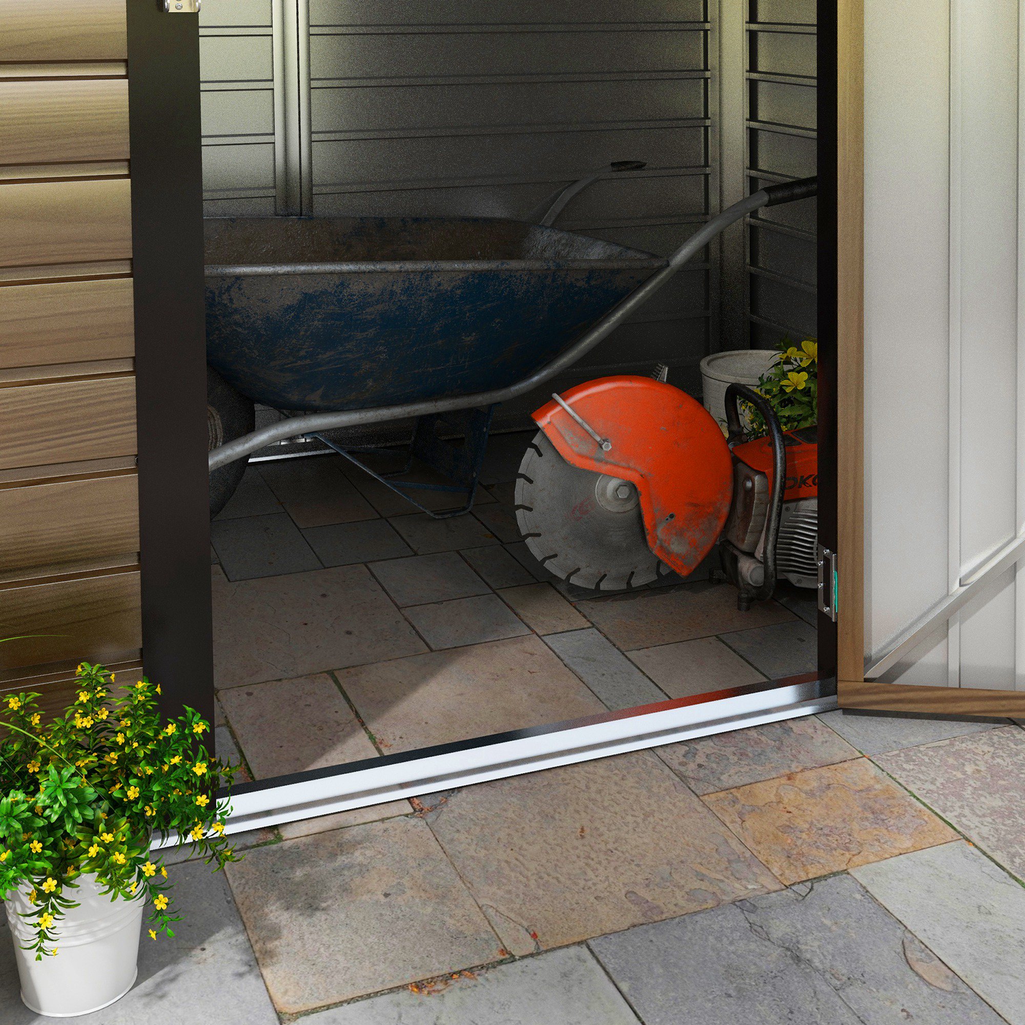  sopron Metalic de Depozitare pentru Gradina, 6.2 x 4.3 ft [7]