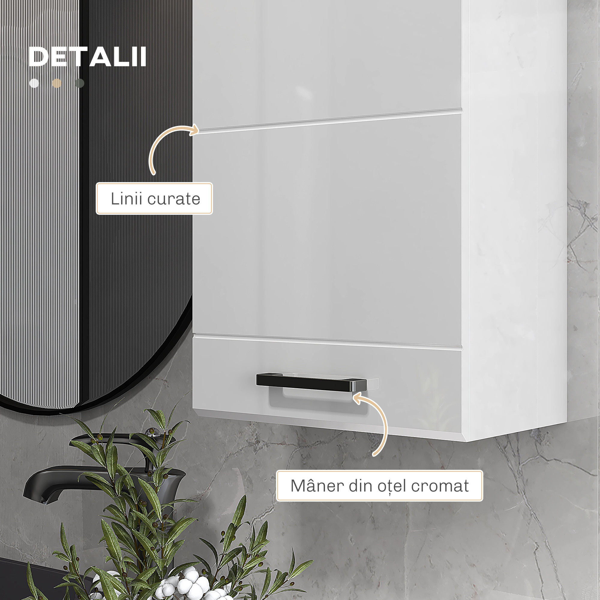  Dulap de Perete pentru Baie Dulap de Depozitare pentru Deasupra Toaletei Usa Rafturi de Depozitare pentru Hol Camera de Zi Alb depozitare laterala toaleta acasa birou hol prosop manere dus colt baza  [5]