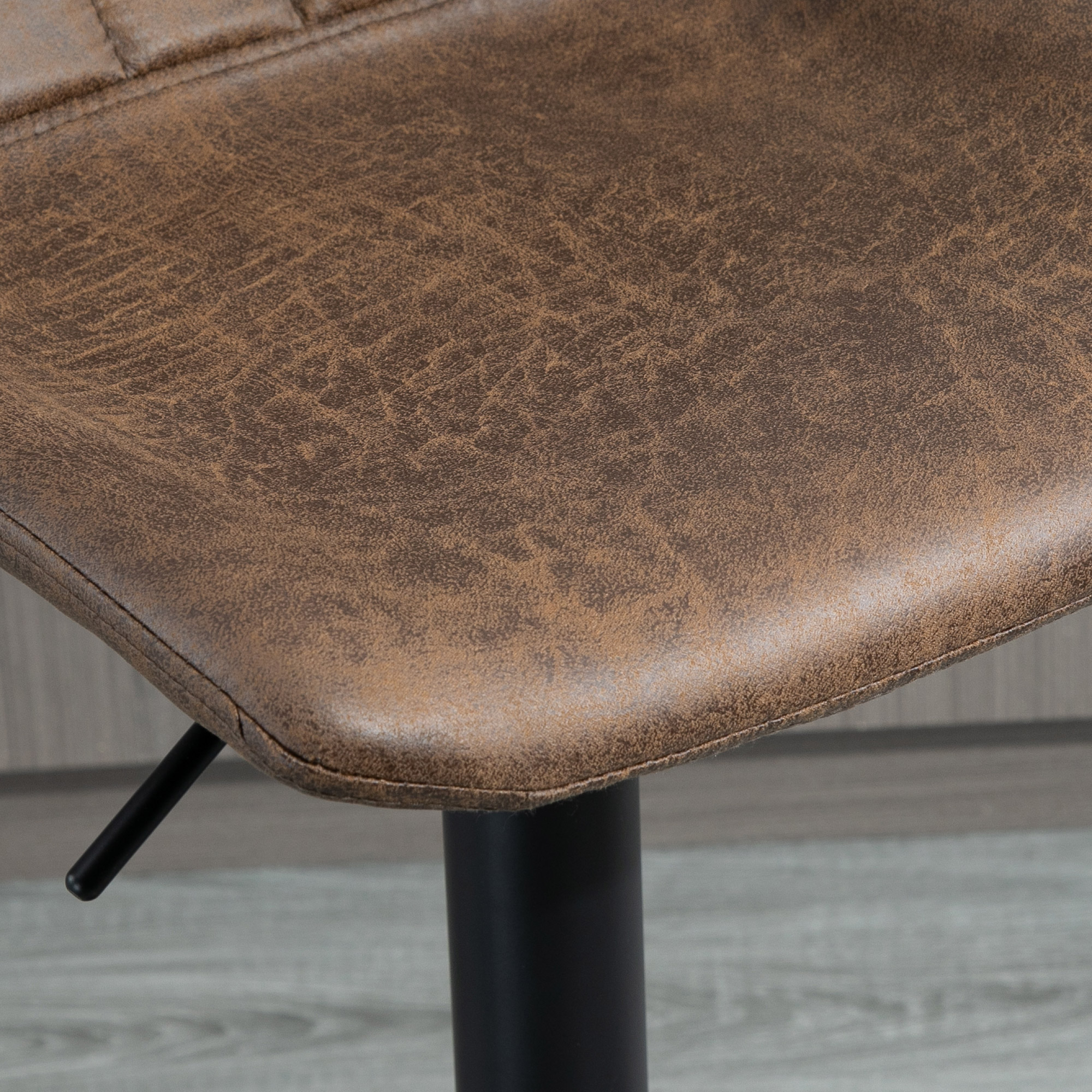 Set Di 2 Sgabelli Da Bar NEWBULIG Con Schienale – Similpelle Marrone, Altezza Seduta 40 Cm – Per Cucina E Bistrot