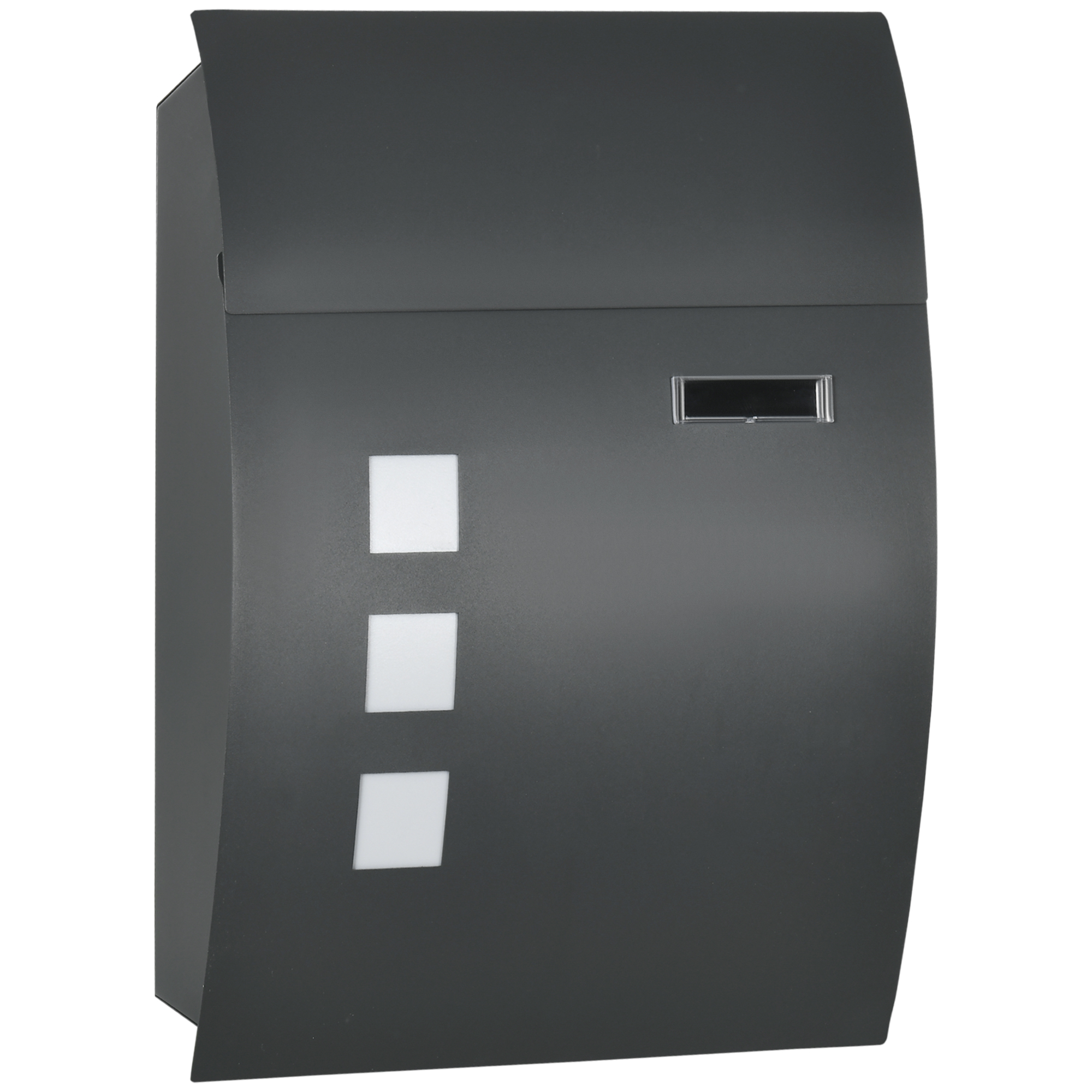 HOMCOM Wall Mounted Post Box, Waterproof Letterbox for Outside Wall ...