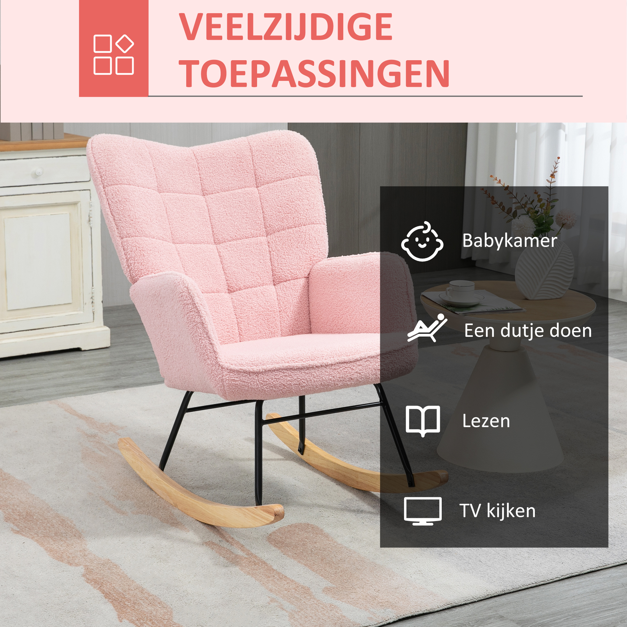 Beoordelingen voor HOMCOM schommelstoel met houten