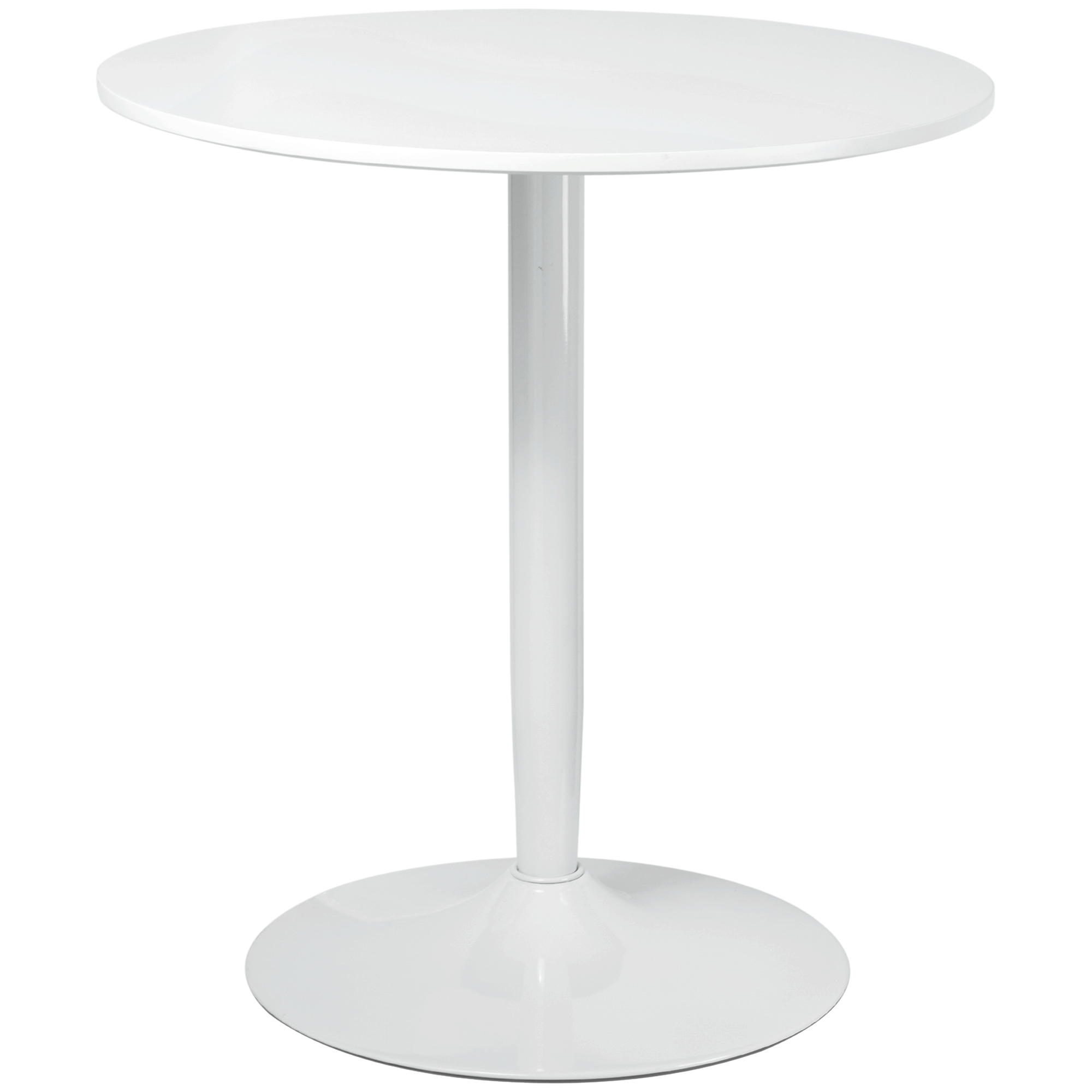 HOMCOM Table à manger 75 x 75 cm ronde Table de cuisine pour 2-4