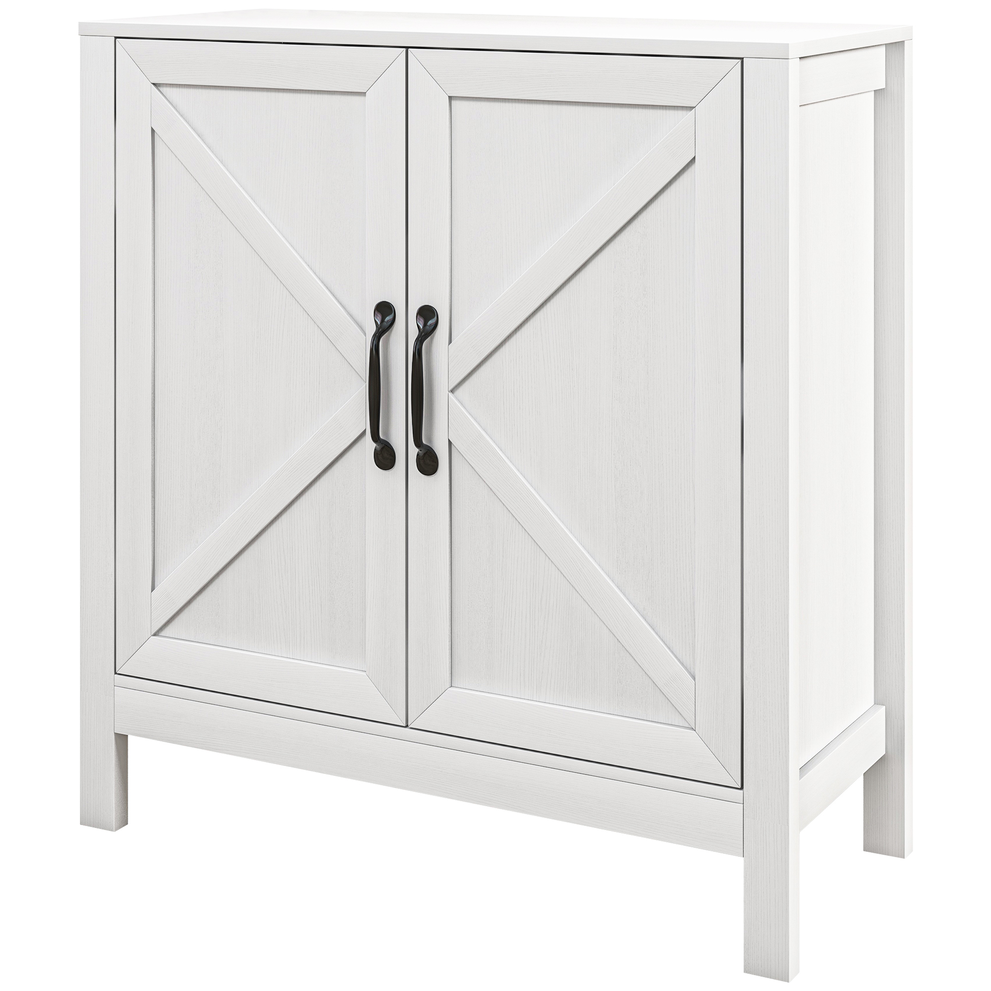 HOMCOM Buffet Aufbewahrungsschrank Küchenschrank mit 2 Türen und höhenverstellbarem Regal, charmant und modern, 80B x 35T x 85H cm   Aosom – HOMCOM