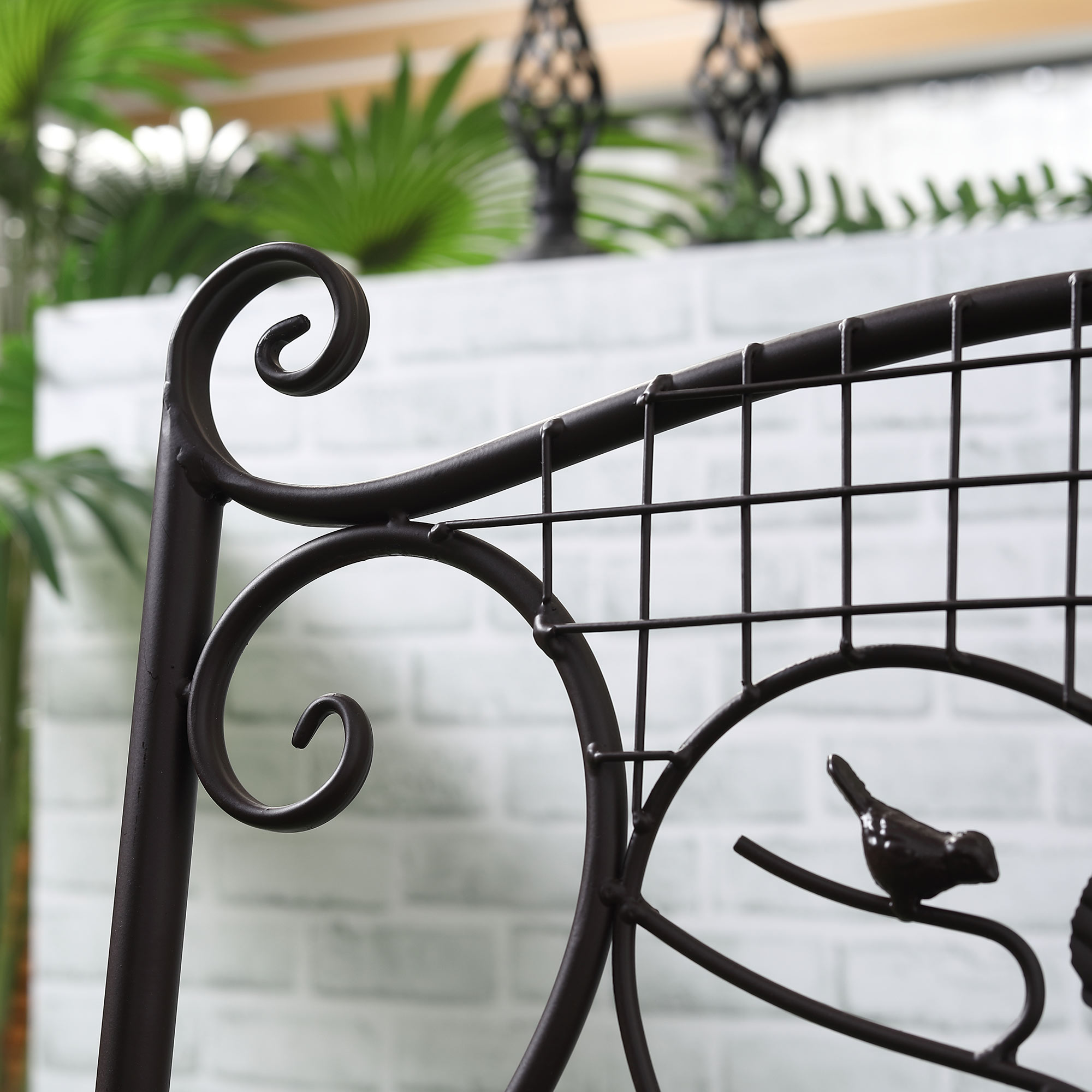 Outsunny Banc De Jardin 3 Places Banquette Extérieur Terrasse Patio