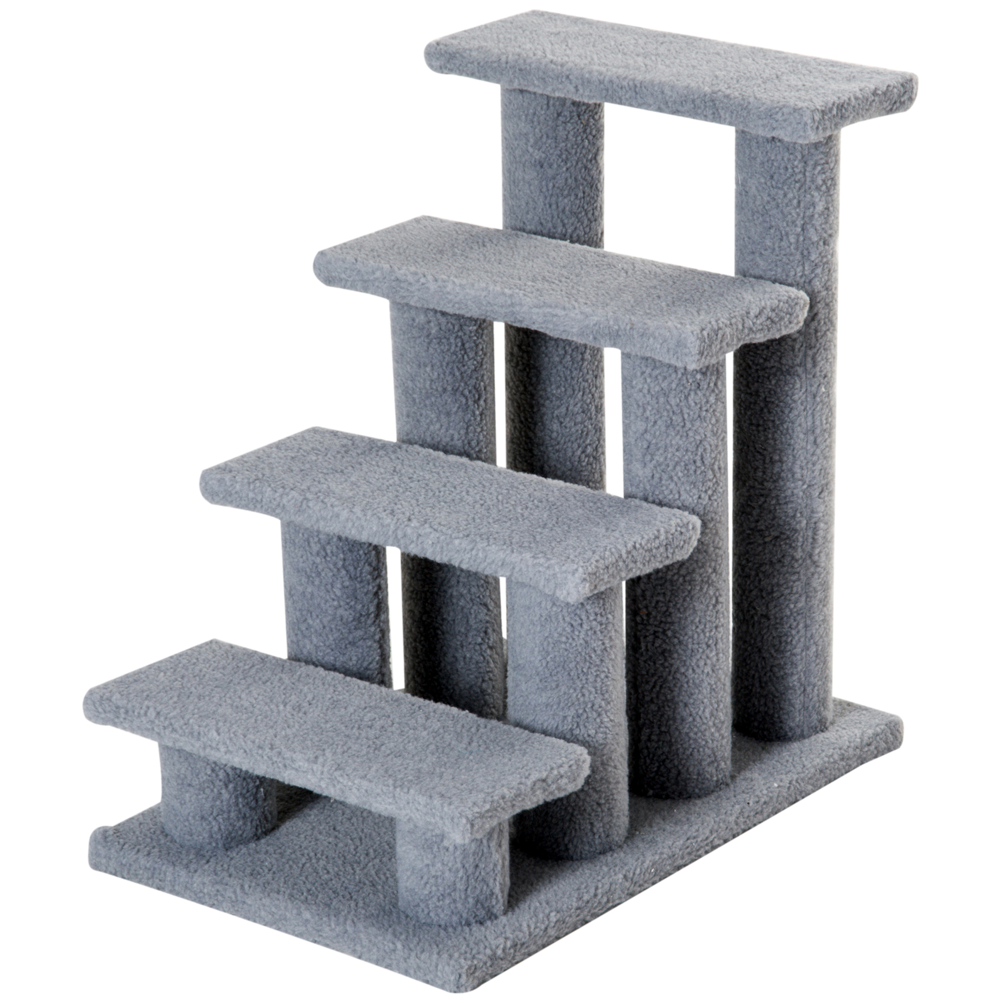 Meilleurs prix pour PawHut Escalier pour Animaux d'escalier pour Chats et Chiens à 4 marches Gris 63,5x43x60cm