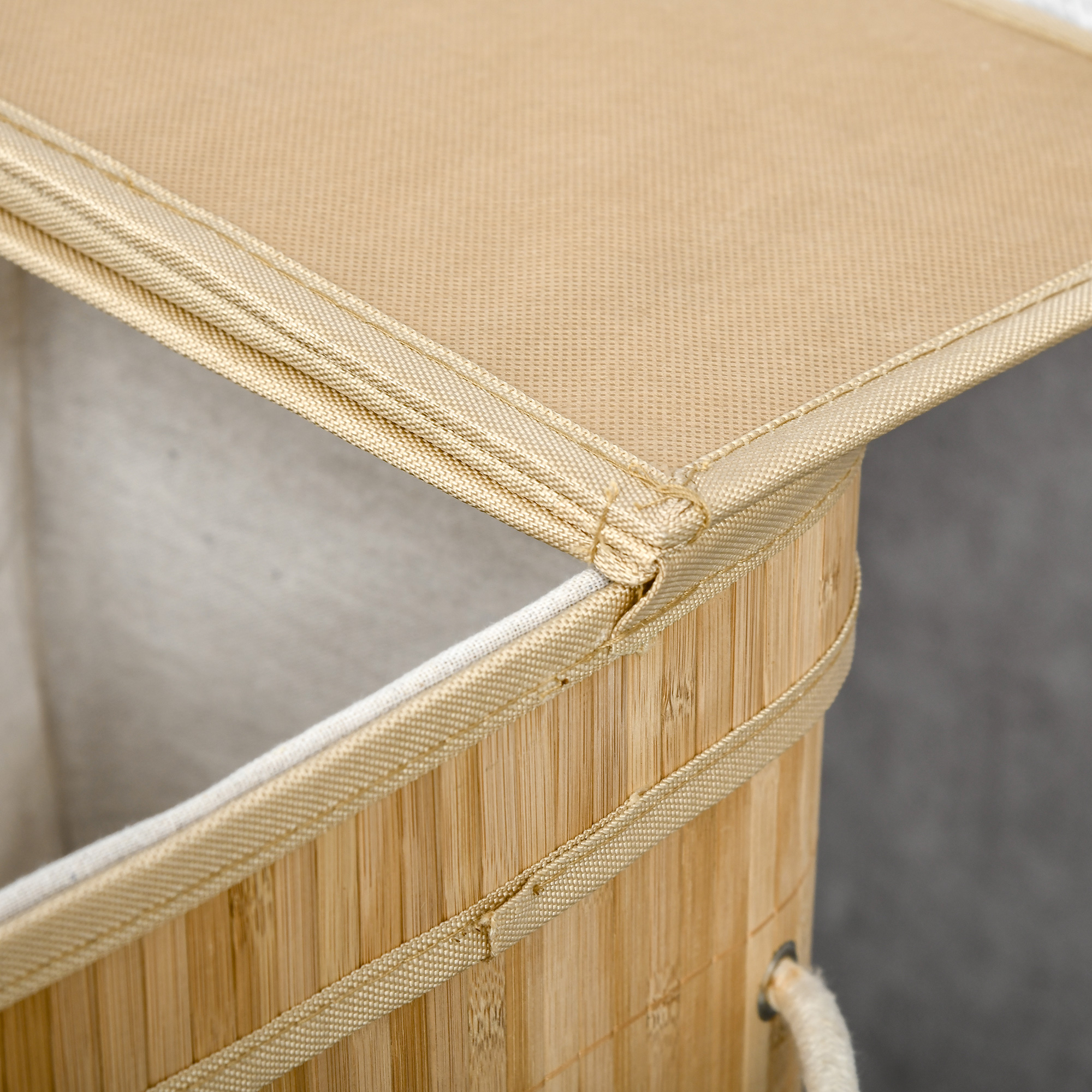 PRETYZOOM 2x Bambus Aufbewahrungskörbe Mit Deckel - Rund & Eckig Für Küche & Haushalt