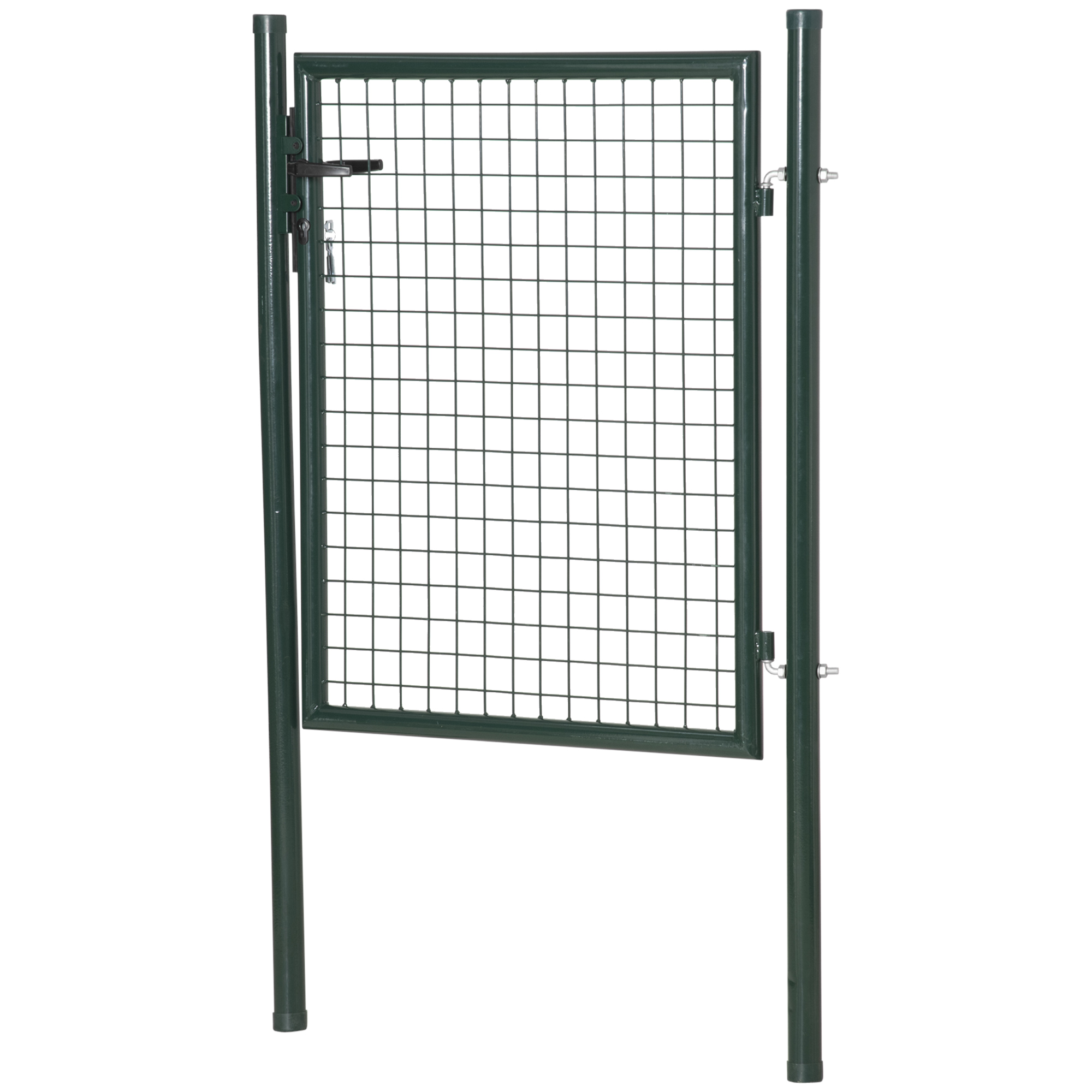 Gartentor in Gitteroptik Gartenpforte Gartentür Terrassentor Außenstahl Maße 97L x 150H cm grün   Aosom