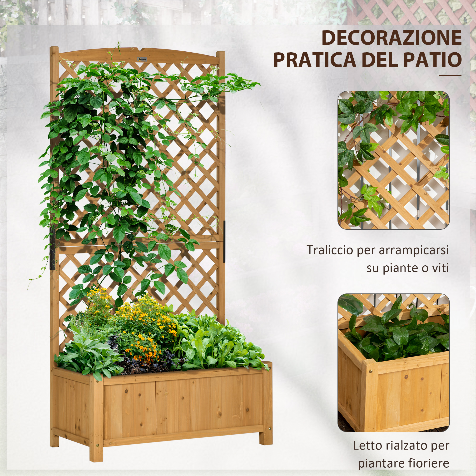 Supporto Per Piante In Rattan, Vaso Intrecciato Su Gambe In - Foto 3