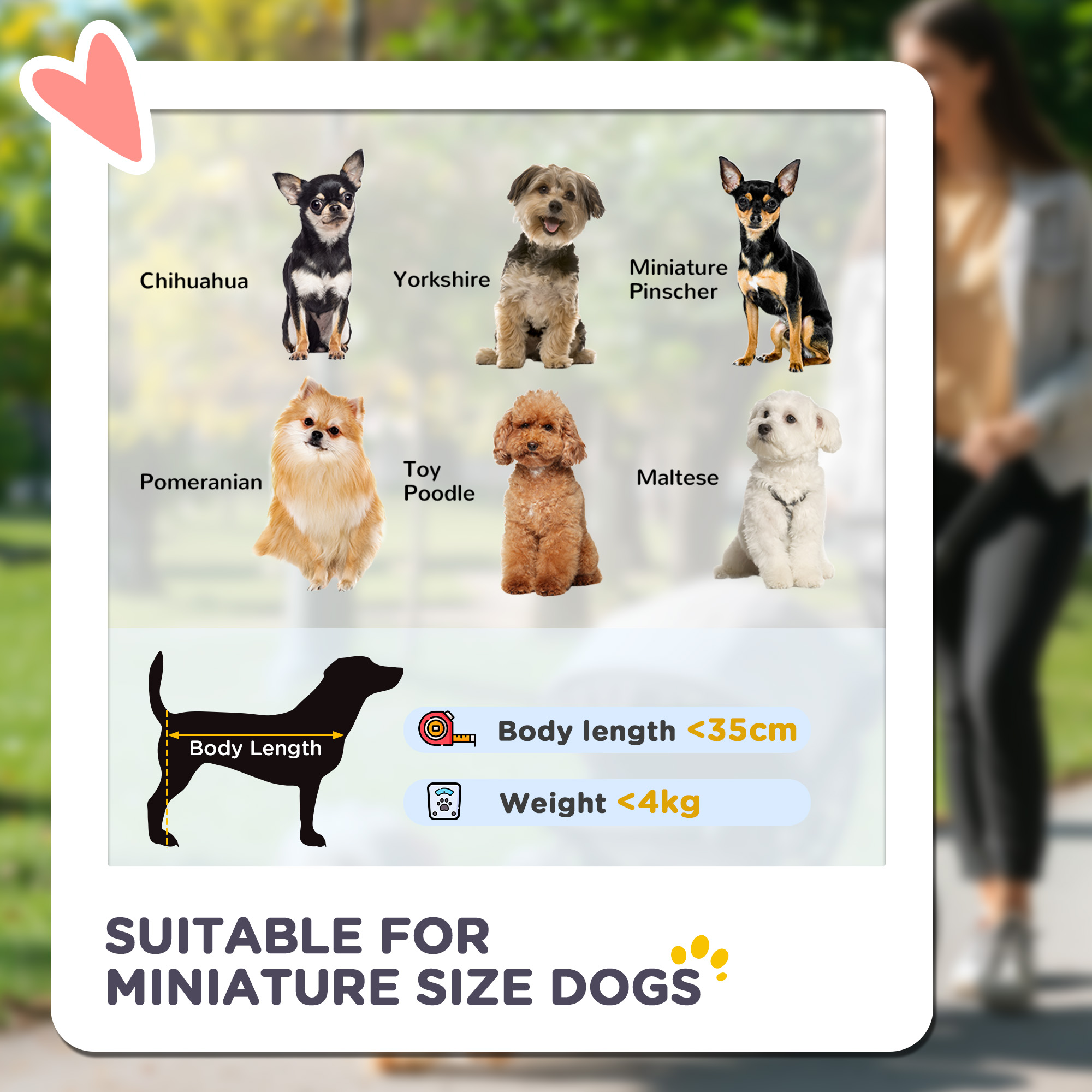 PawHut PawH 3-in-1 Pet Stroller, Folding 4 Wheel Dog Pram with Detachable Carrier for Mini Dogs, Cats, Black 6