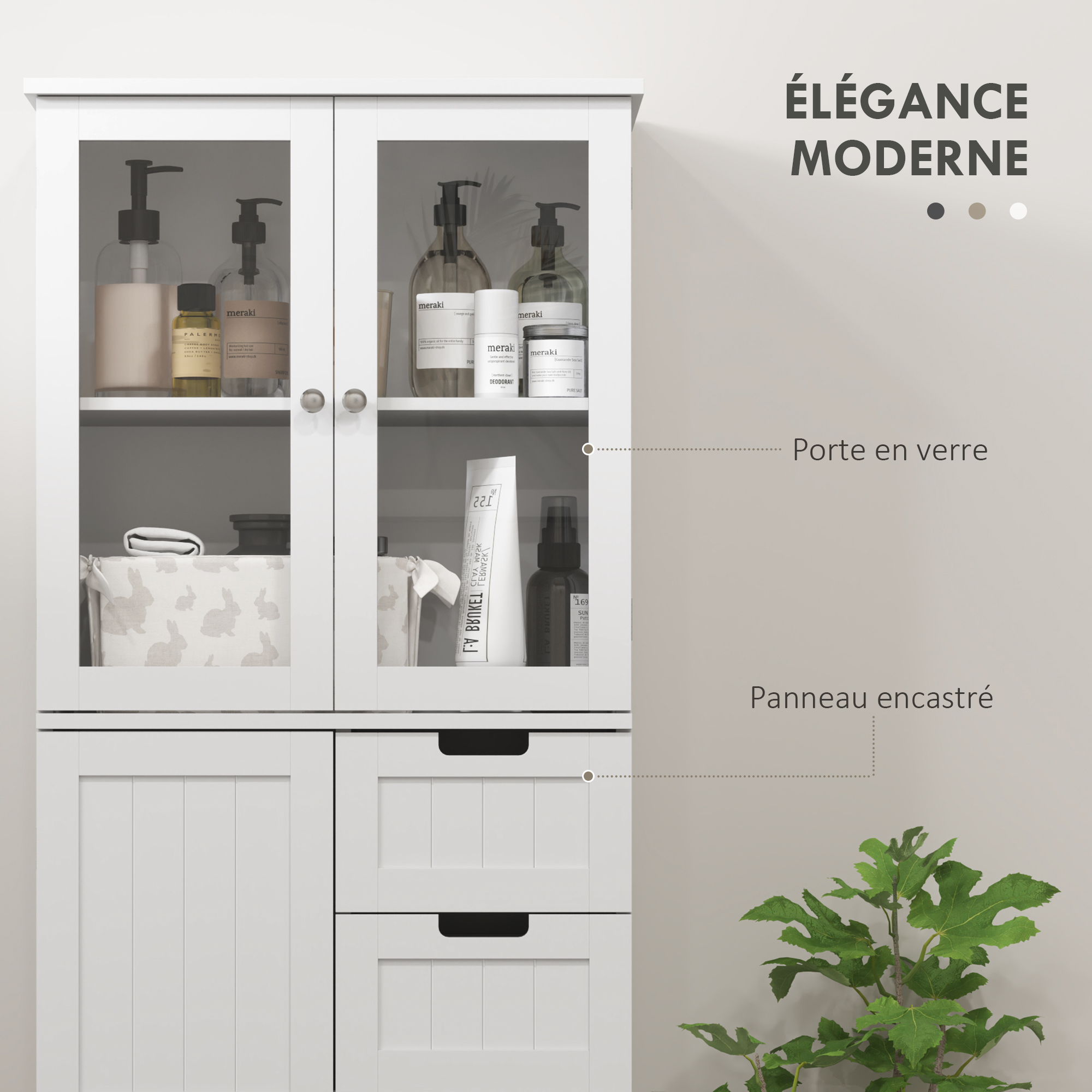 Meuble de salle de bain meuble de rangement 30 x 60 x 80 cm commode placard armoire avec 3 tiroirs étagères réglables blanc Meuble de salle de bain meuble de rangement 30 x 60 x 80 cm commode placard armoire avec 3 tiroirs étagères réglables blanc