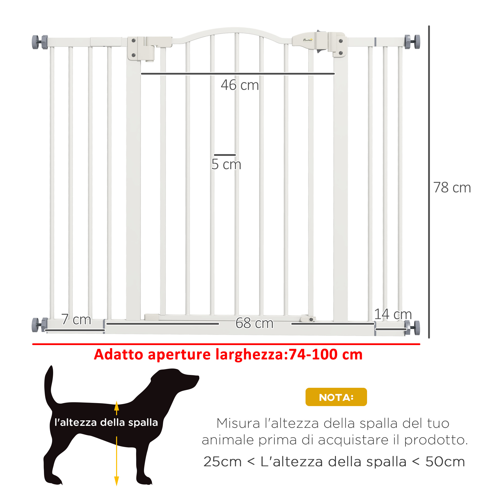 Munchkin Estensione Cancello Di Sicurezza Per Bambini – Bianco, 7 Cm – Modello MK0079 – Per Aperture Fino A 137 Cm