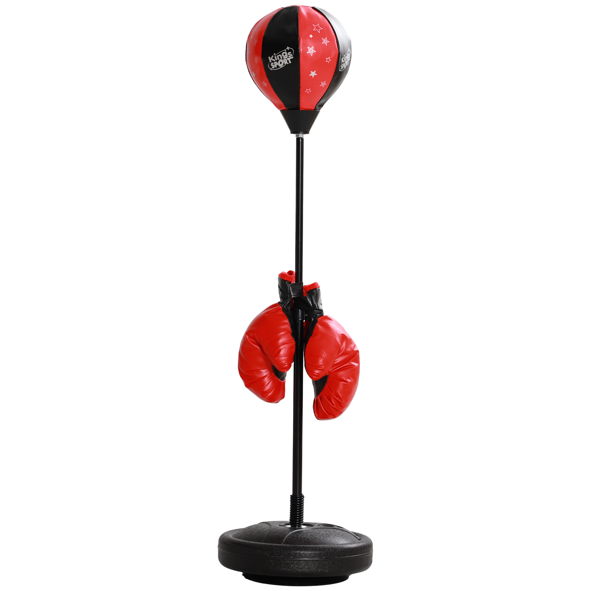 Sac De Frappe Enfant AIYAPLAY – Pied, Hauteur Réglable 88-124cm, Base Lestable, Gants Inclus