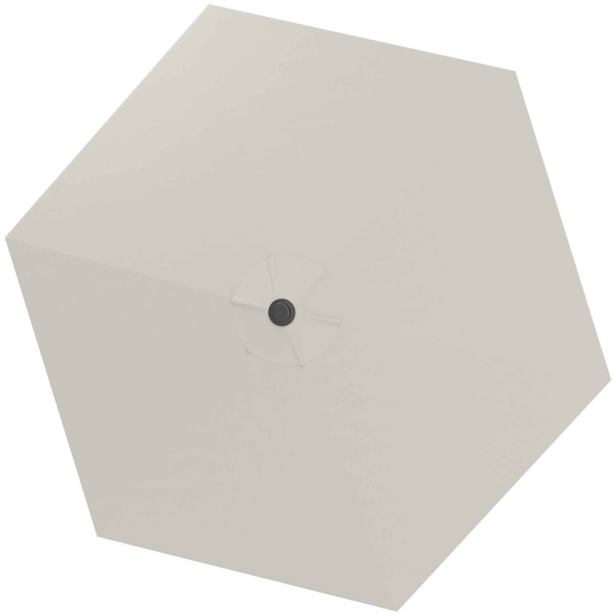 Outsunny Toldo de Recambio de Sombrilla de 3 m Toldo de Repuesto para Sombrilla con Ventilación Superior Protección UV 30+ Crema