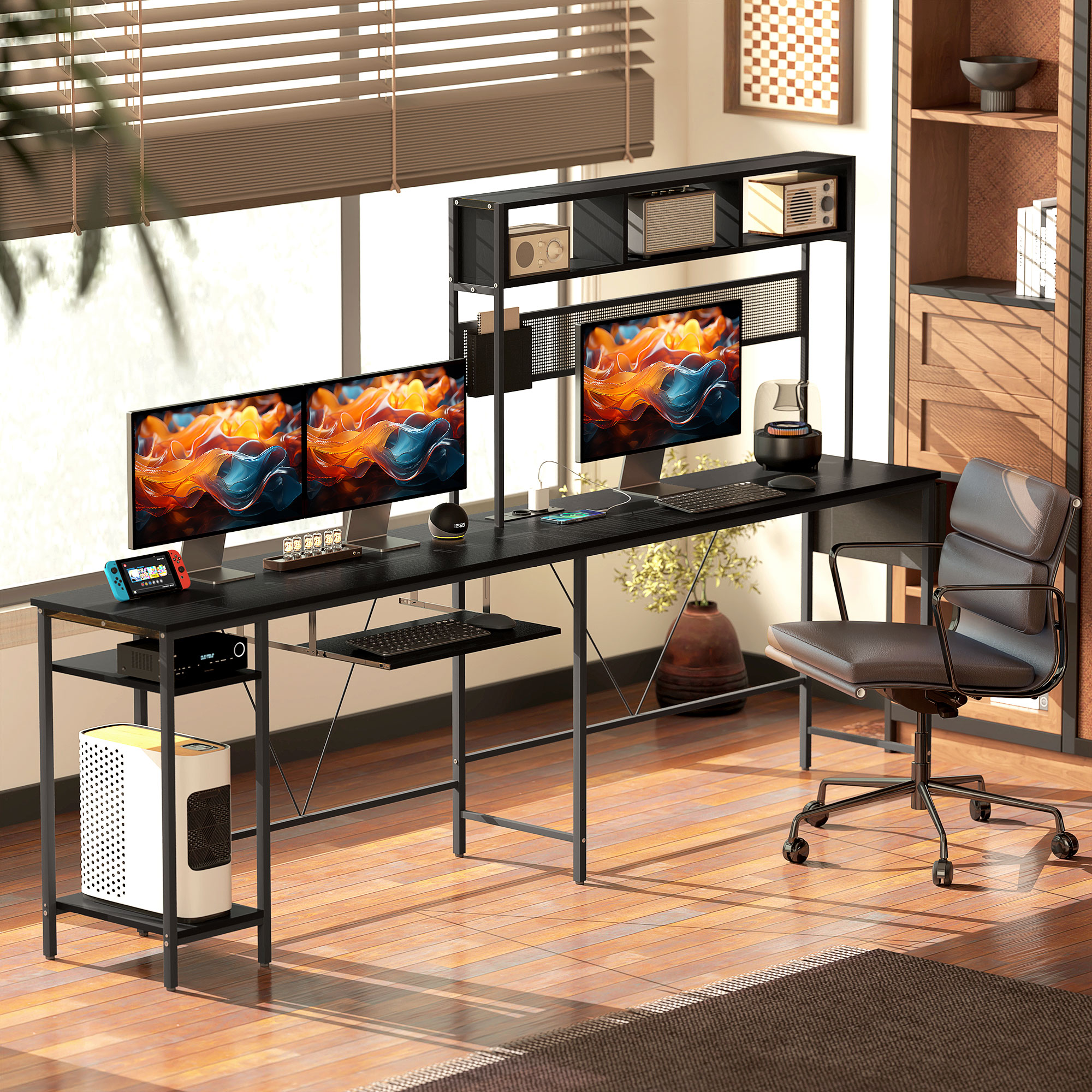 HOMCOM Eckschreibtisch L-Form PC-Tisch Computertisch (Bürotisch, 1-St., Winkelschreibtisch), Spanplatte Metall Rustikales Braun 135 x 90 x 79 cm HOMCOM Eckschreibtisch L-Form PC-Tisch Computertisch (Bürotisch, 1-St., Winkelschreibtisch), Spanplatte Metall Rustikales Braun 135 x 90 x 79 cm