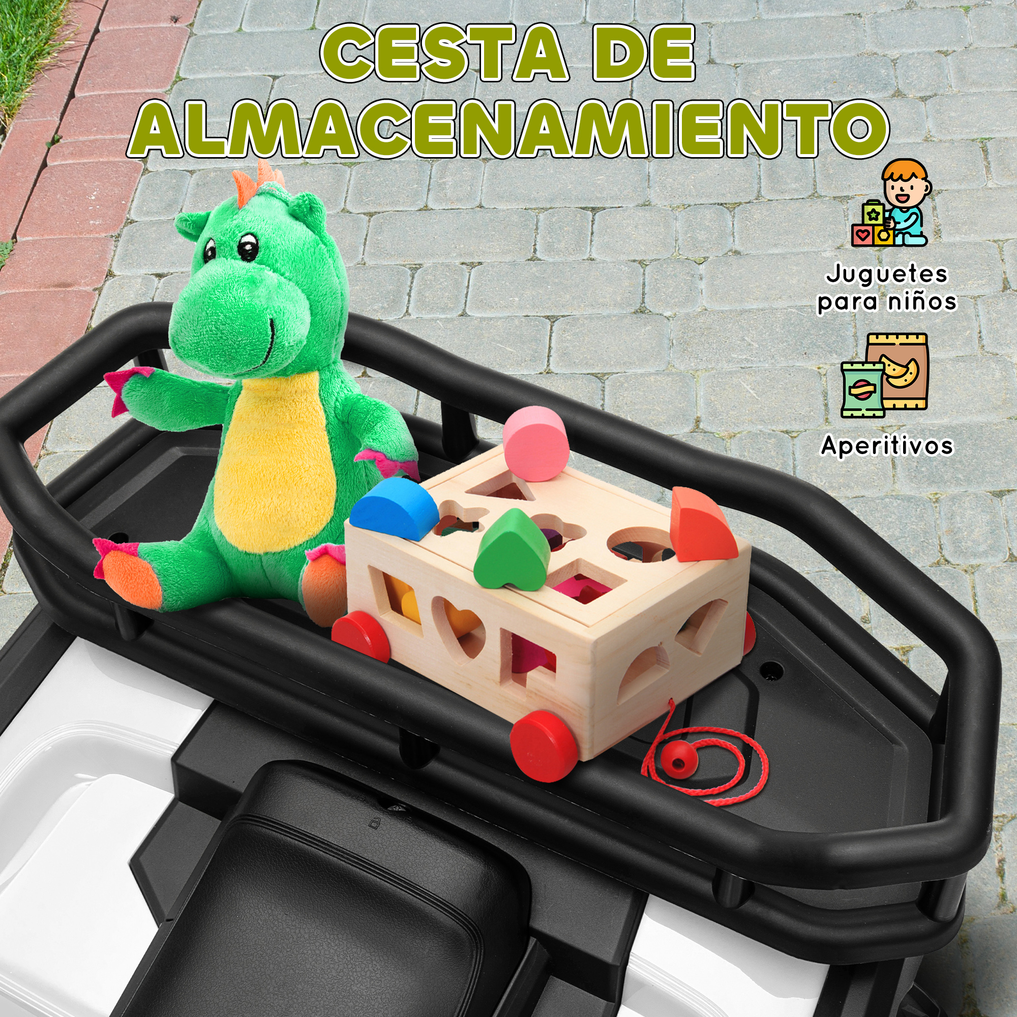 AIYAPLAY Quad Eléctrico para Niños de 3-8 Años 24V con 2 Motores Velocidad hasta 6,5 km/h Ruedas con Suspensión Verde | España AIYAPLAY Quad Eléctrico para Niños de 3-8 Años 24V con 2 Motores Velocidad hasta 6,5 km/h Ruedas con Suspensión Verde | España