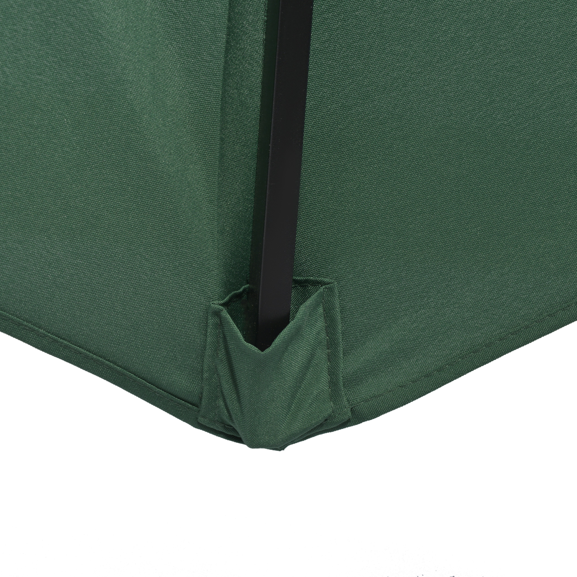 Outsunny Garden 3 m Parasol Umbrella, Outdoor Market Table Umbrella Sun Shade Canopy with 8 Ribs, Easy Push to Open, Green 9