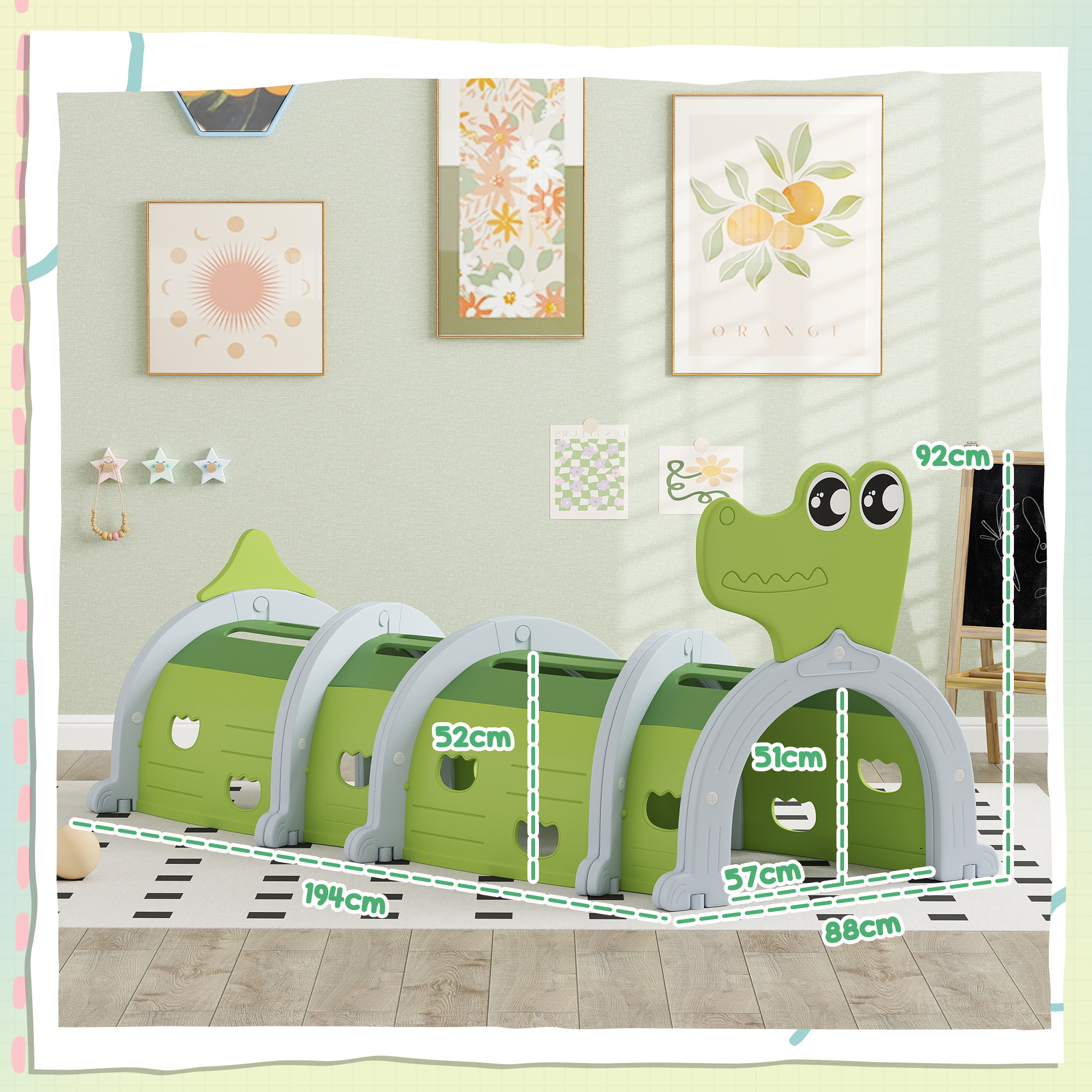 aiyaplay-tunnel-enfant-en-forme-de-crocodile-modulable-tunnel-de-jeu