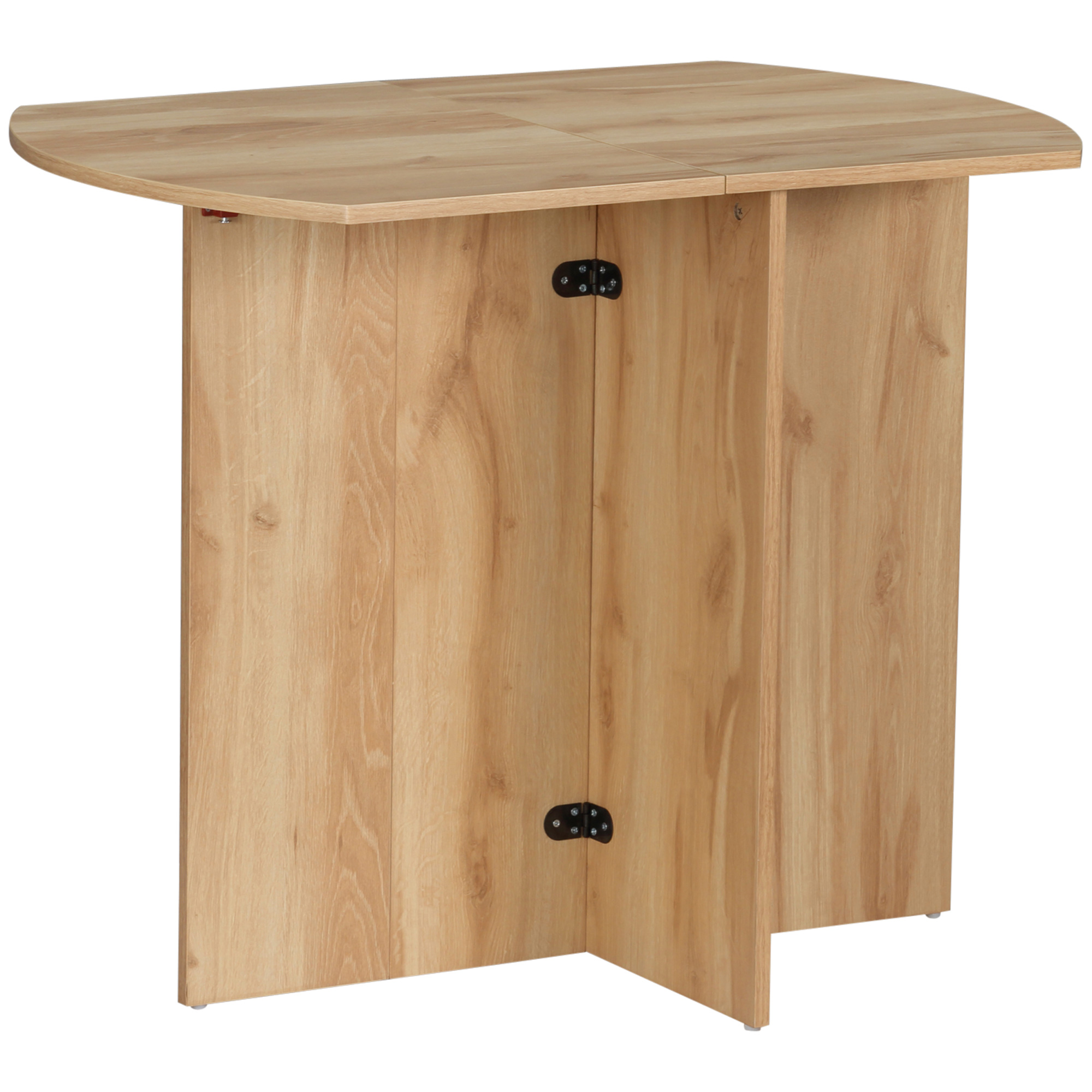Product photograph of Homcom Four-person Drop Leaf Dining Table - Wood-effect from Aosom UK
