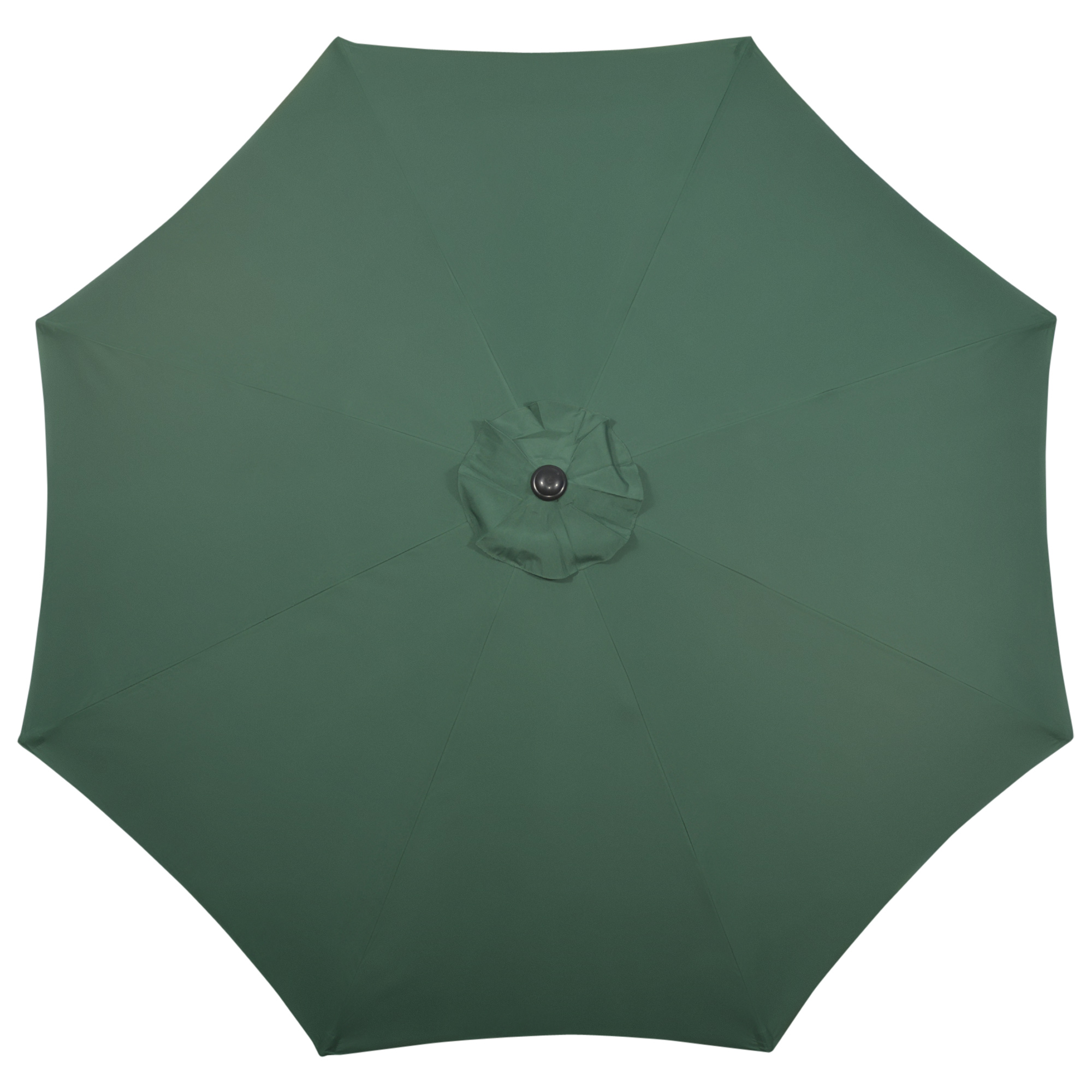 Outsunny Garden 3 m Parasol Umbrella, Outdoor Market Table Umbrella Sun Shade Canopy with 8 Ribs, Easy Push to Open, Green 8