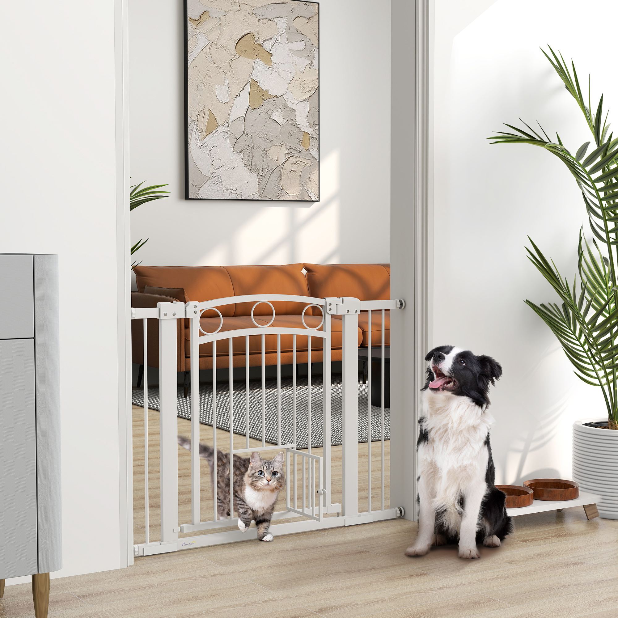 PawHut Two Room Design, Whelping Box for Dogs with Whelping Pad, Clear Panels, Adjustable Entrance, for Medium Dogs, 196 x 96cm