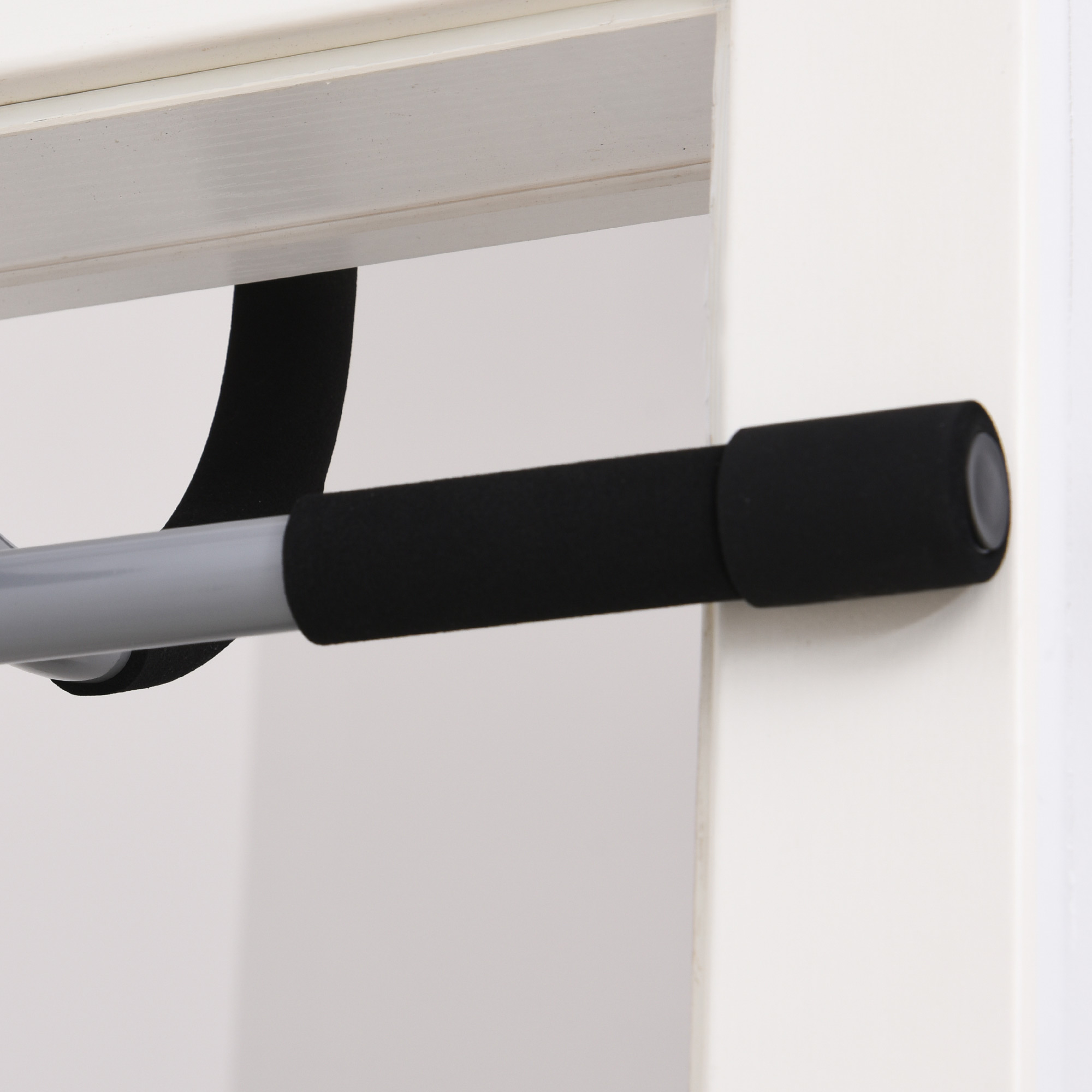 HOMCOM Pull-Up Bar for Doorway, Home Fitness Door Horizontal Push up Bar for Indoor Gym Upper Body Workout, Grey 8
