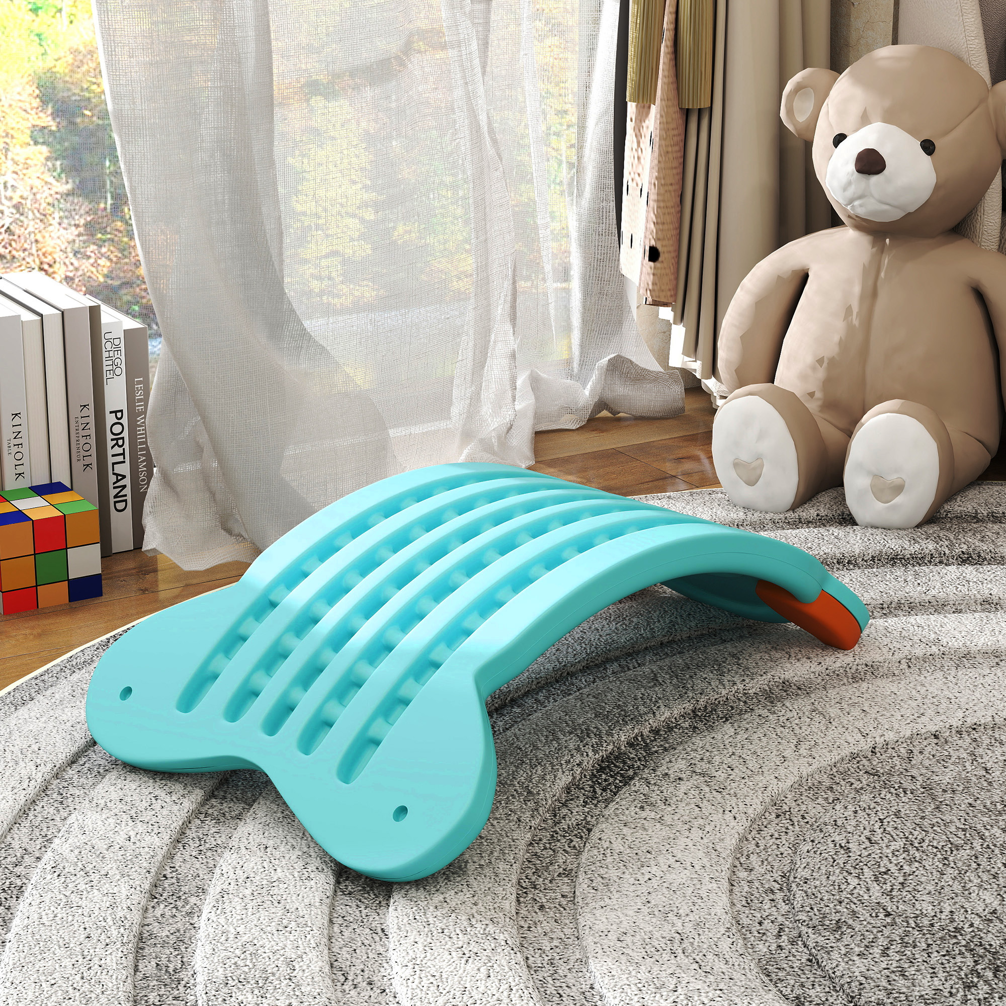 AIYAPLAY Balance Board for Kids Balance Training & Sensory Play, Light Blue 9