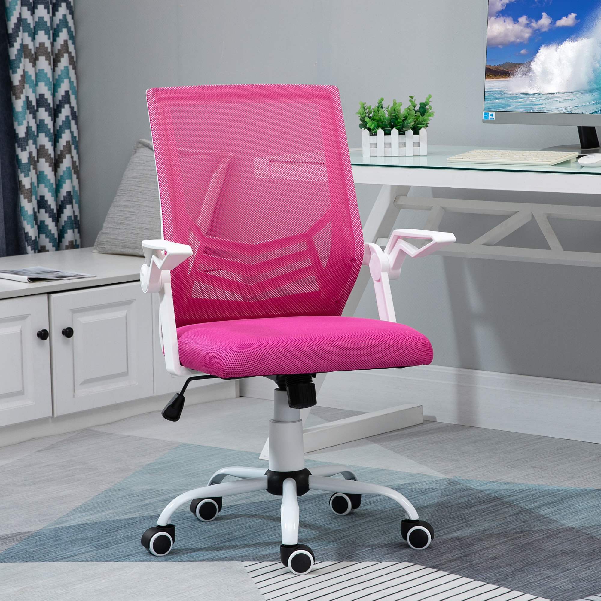 XUEGW Sedia da Ufficio Ergonomica - Sedia Girevole in Rete Traspirante