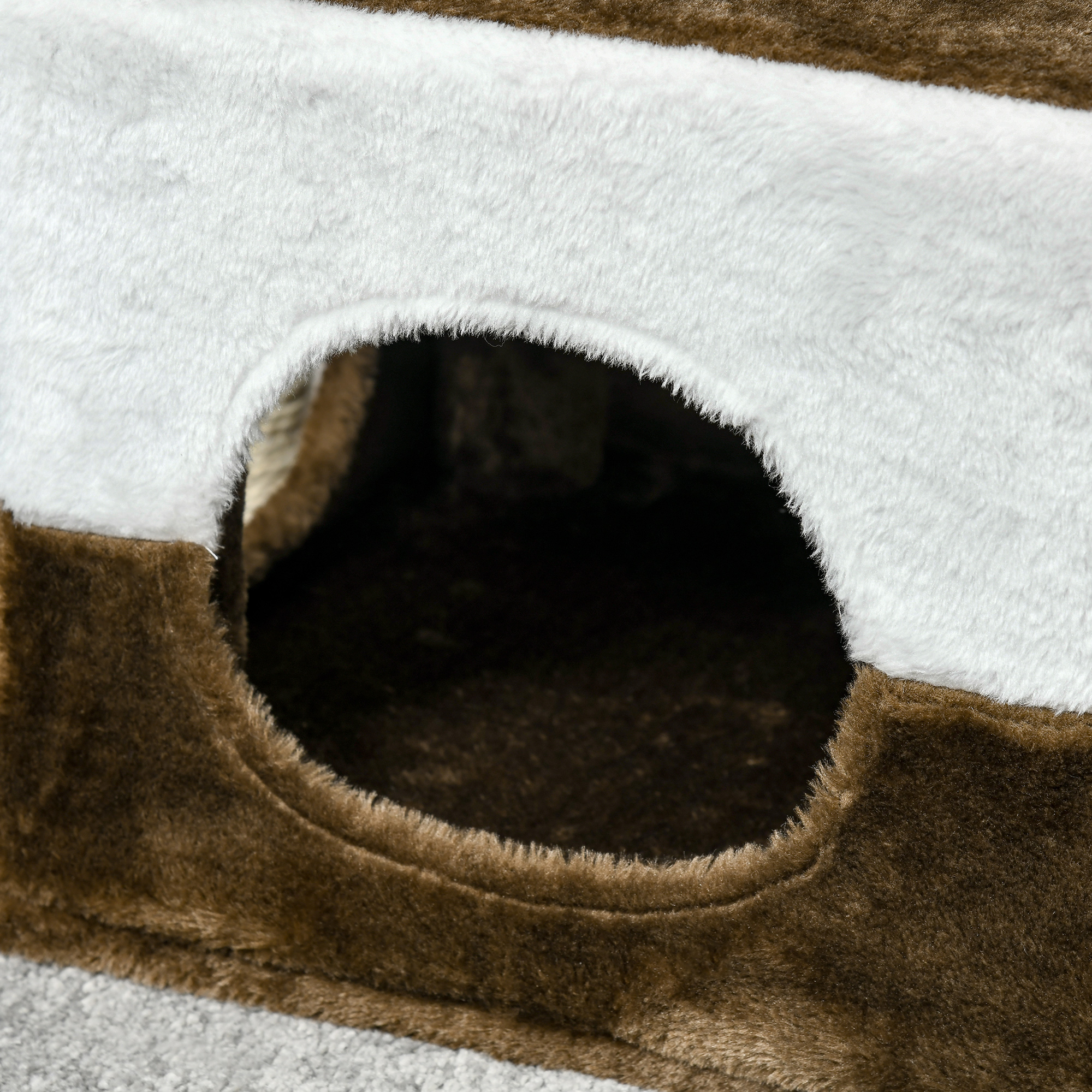 PawHut Cat Tree Tower for Indoor Cats Kitten House Scratching Posts with Condo Perch Interactive Mouse Toy, 45 x 33 x 70 cm, Brown 9