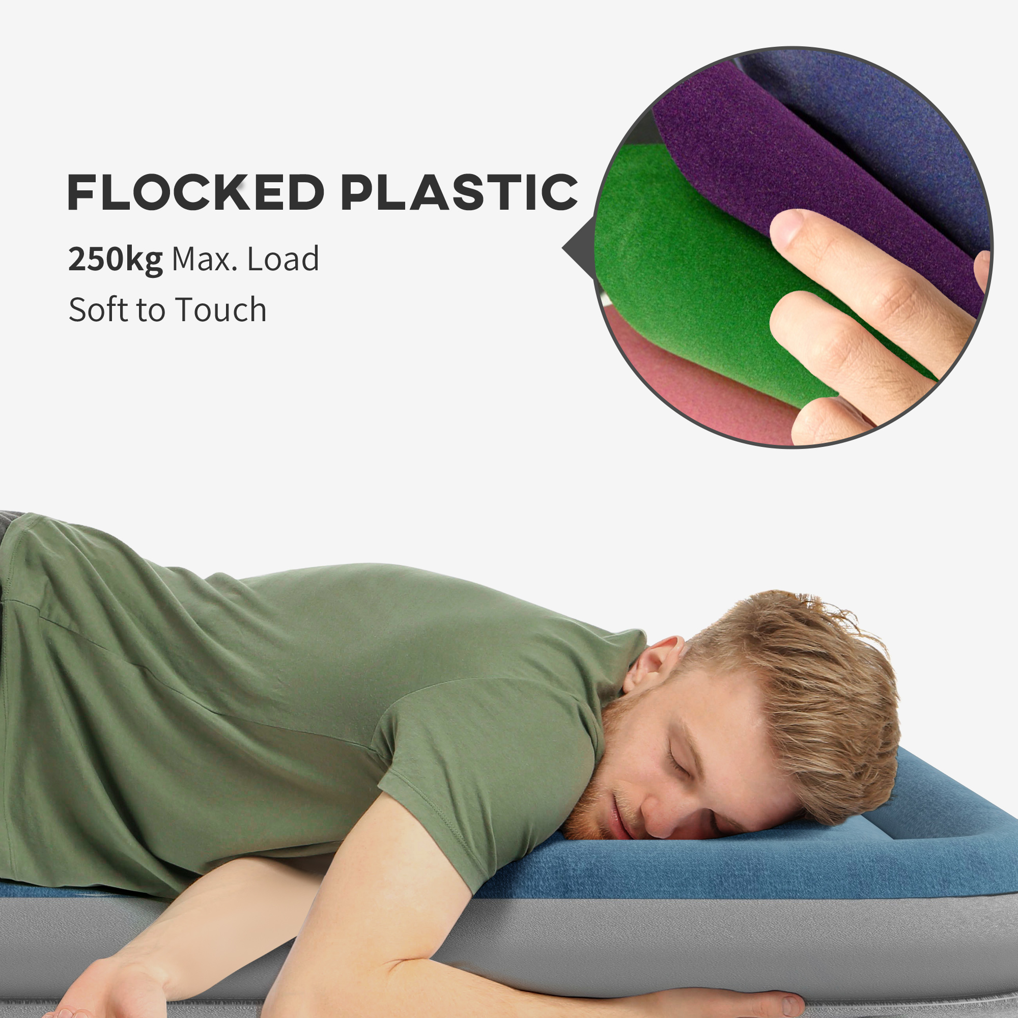 Outsunny King-Size Inflatable Mattress, with Built-In Electric Pump and Bag 6