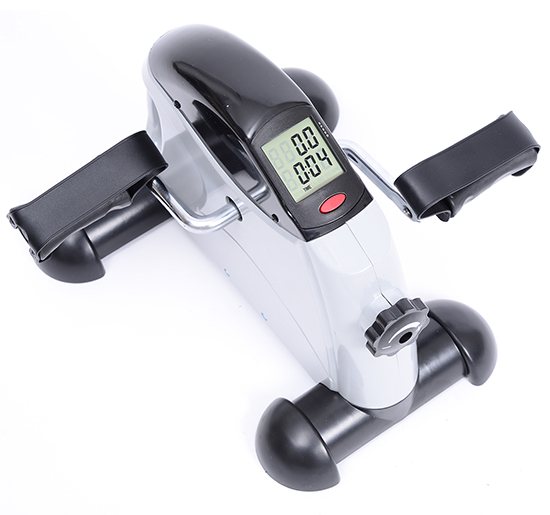 HOMCOM Mini Vélo d'Appartement pour Jambs Bras Appareil de Fitness avec Écran Led Gris Noir