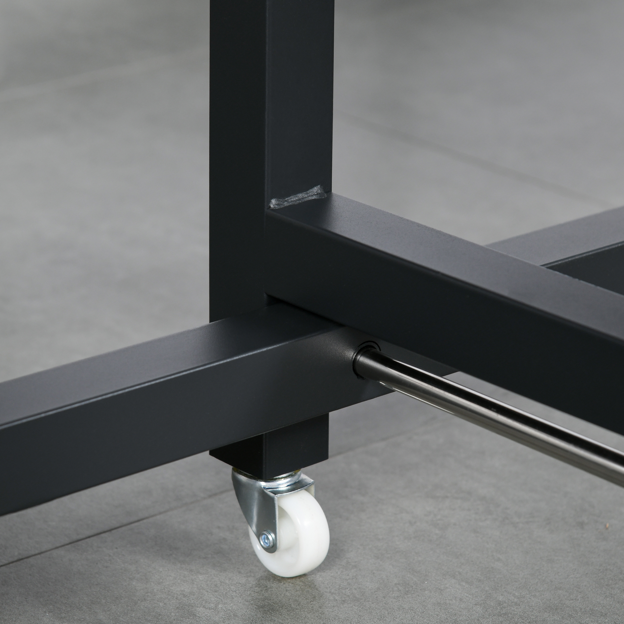 HOMCOM Drop Leaf Kitchen Folding Table Foldable Mobile Desk for