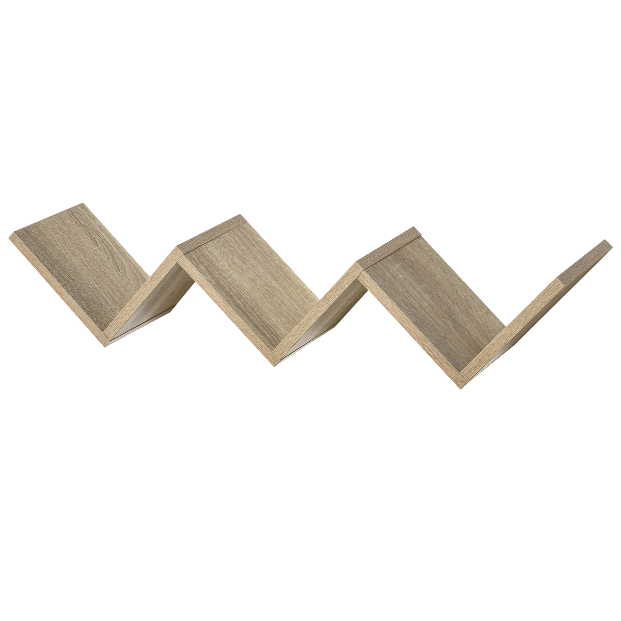 HOMCOM Libreria a Parete Sospesa di Design in Legno a Forma di V, per