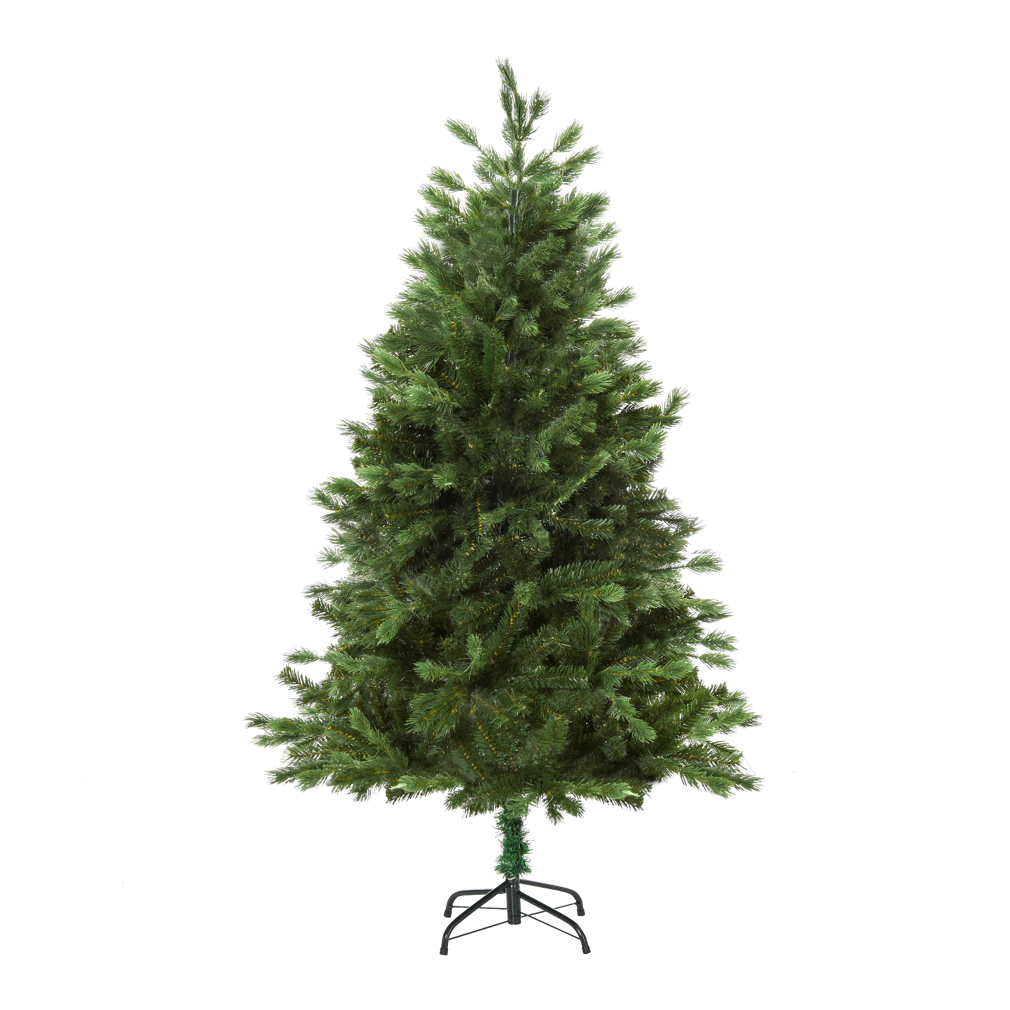 Image of HOMCOM 150cm Albero di natale, Pino artificiale con rami 440, base pieghevole rimovibile, verde Aosom006