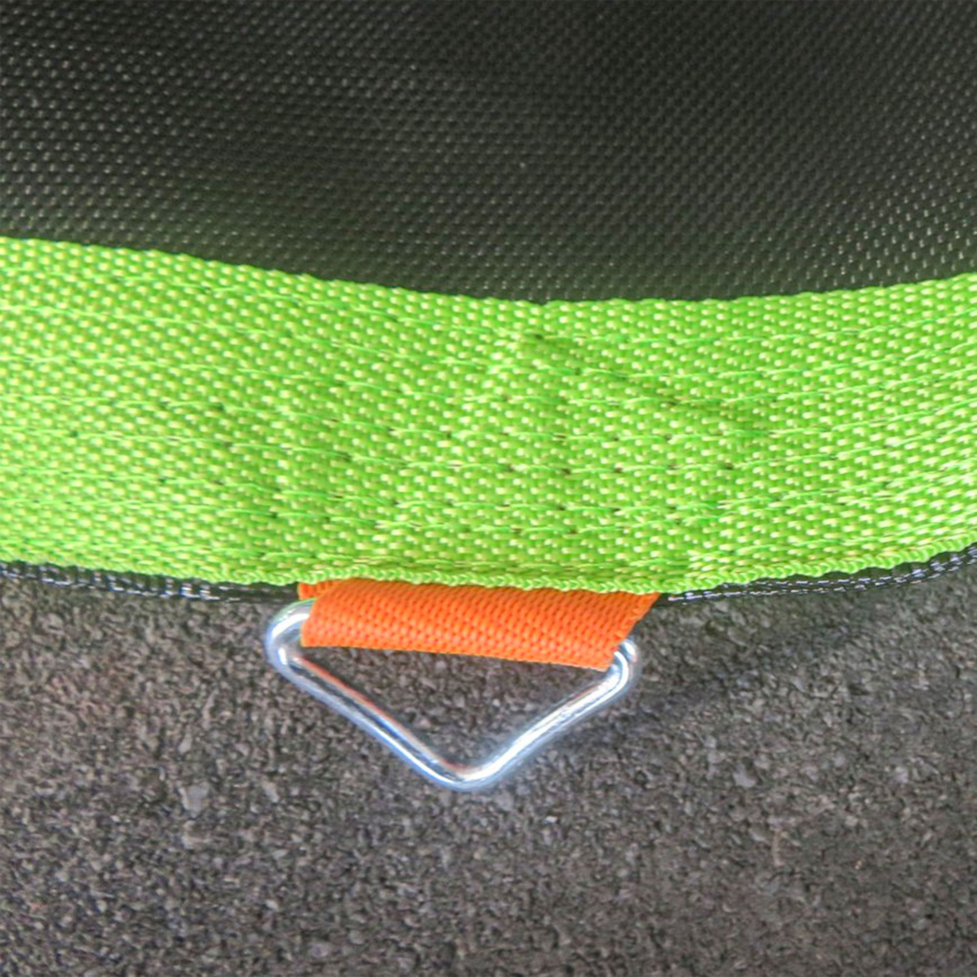 SPORTNOW Replacement Trampoline Mat with Spring Pull Tool, 72 V-Hooks, for 12ft Trampoline using 14cm Springs, Green 9