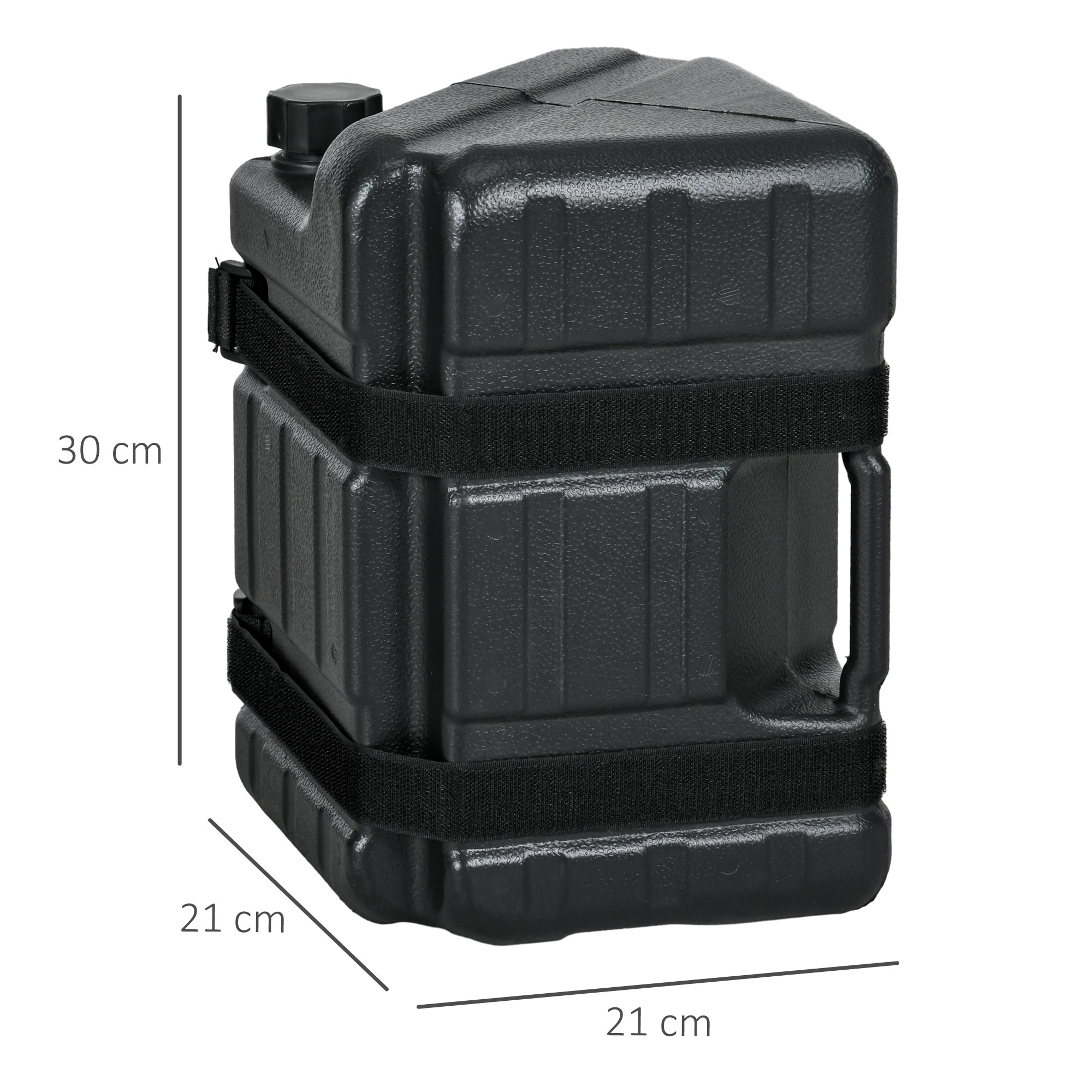 Pied De Parasol Lourd Pieds De Tonnelle Lestés Outsunny - 4 Poids à Eau Ou Sable Pour Stabiliser Votre Auvent HDPE Extérieur