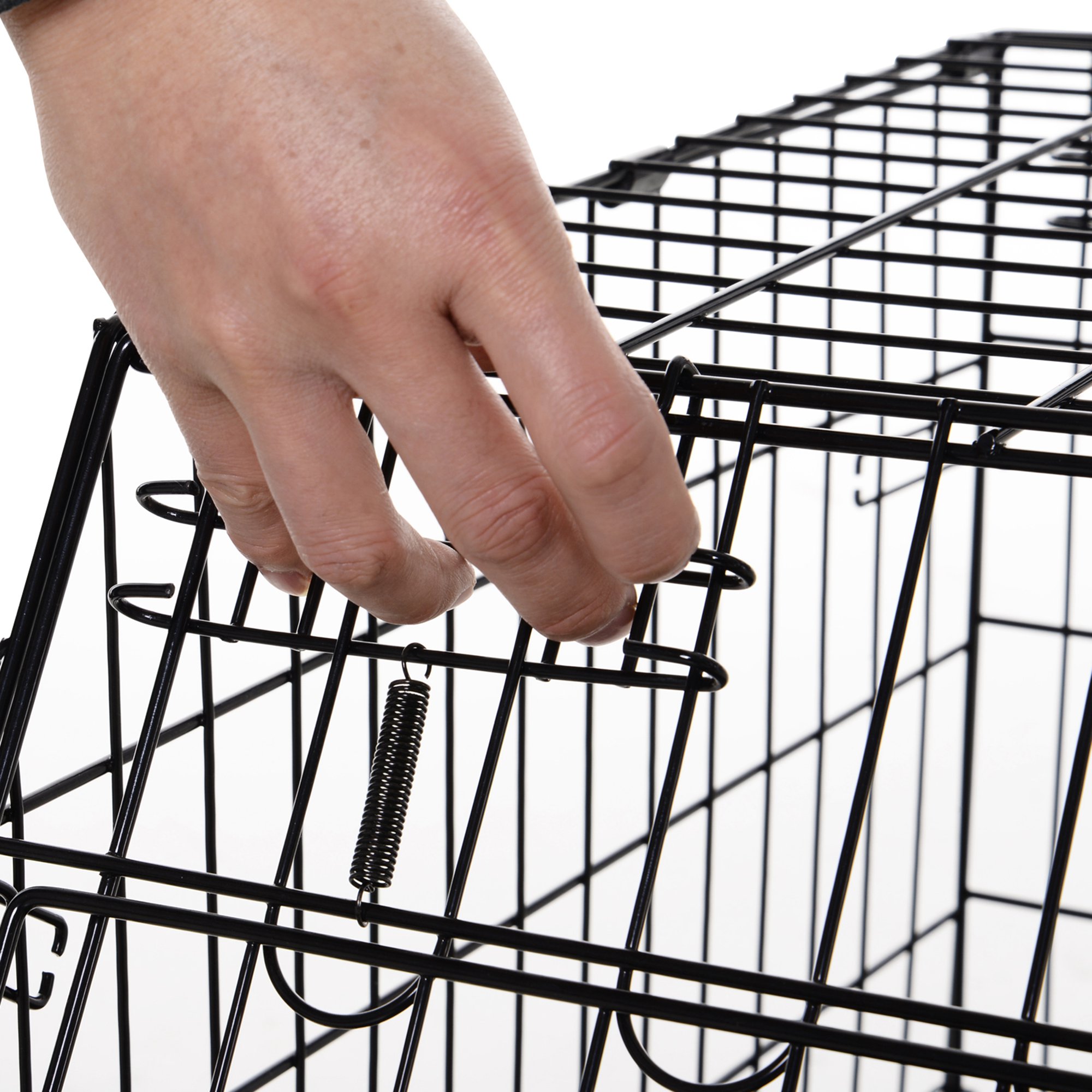 Pawhut Trapeze Collapsible Dog Pet Travel Box Cage Removable Tray 77 x 47 x 55cm 9