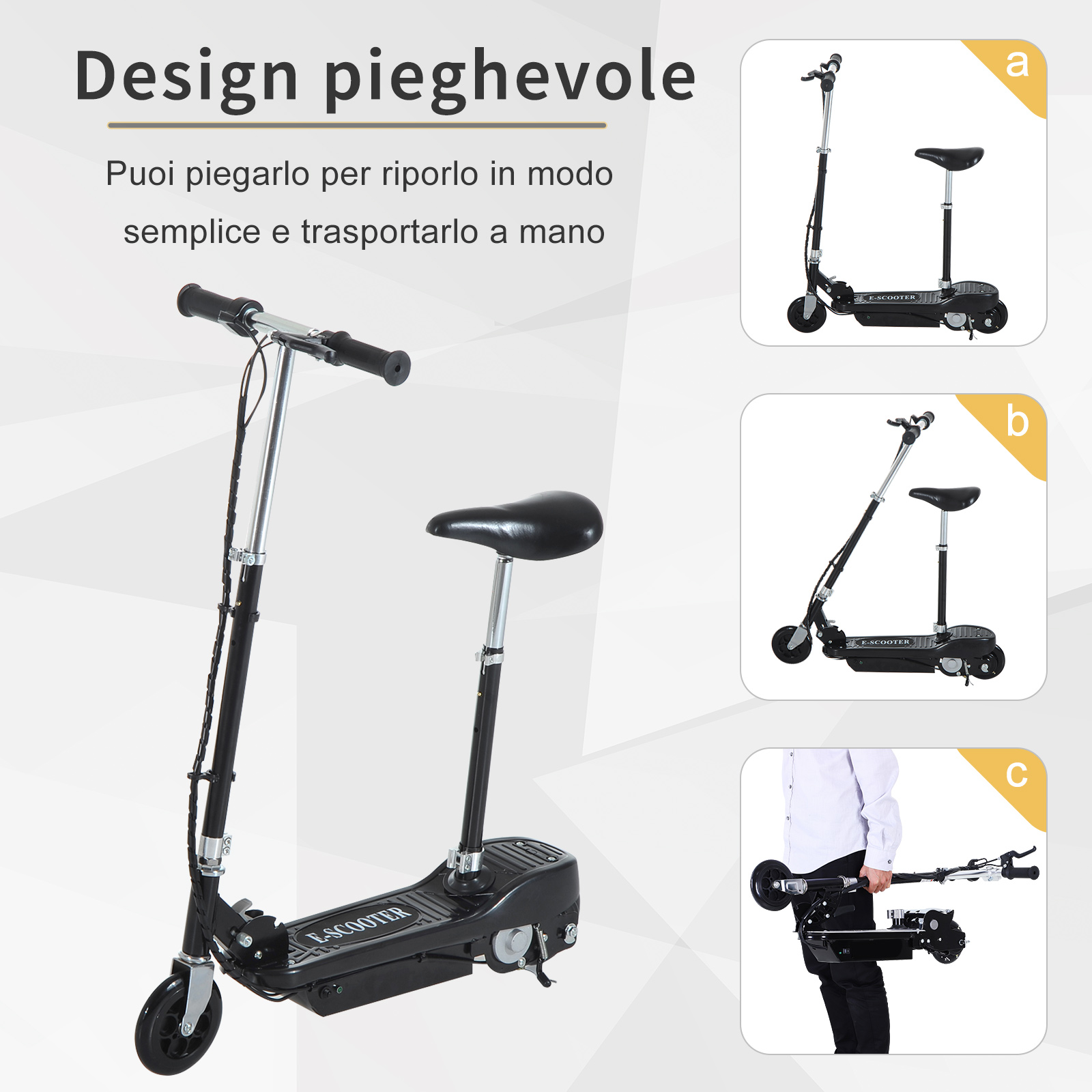 Corrimano Per Scooter Per Bambini,Manubrio Monopattino Elettrico,Regolabile Supporto Sicuro Corrimano,Adatto a Tutti i Modelli di Scooter con Un Diametro di 25-40 mm